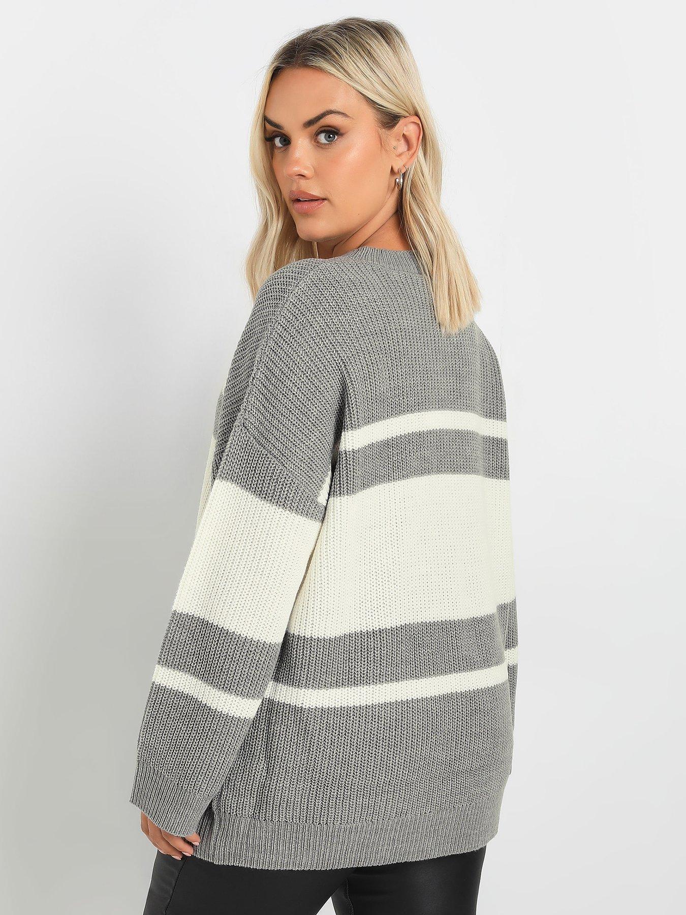 yours-curve-drop-shoulder-stripe-jumperstillFront