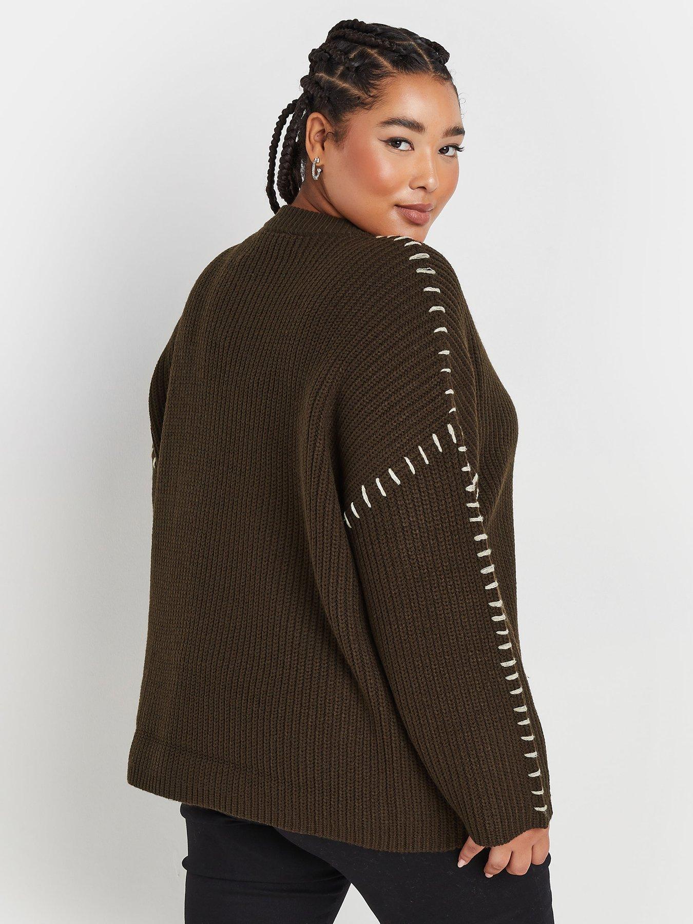 yours-curve-blanket-stitch-jumper-brownstillFront