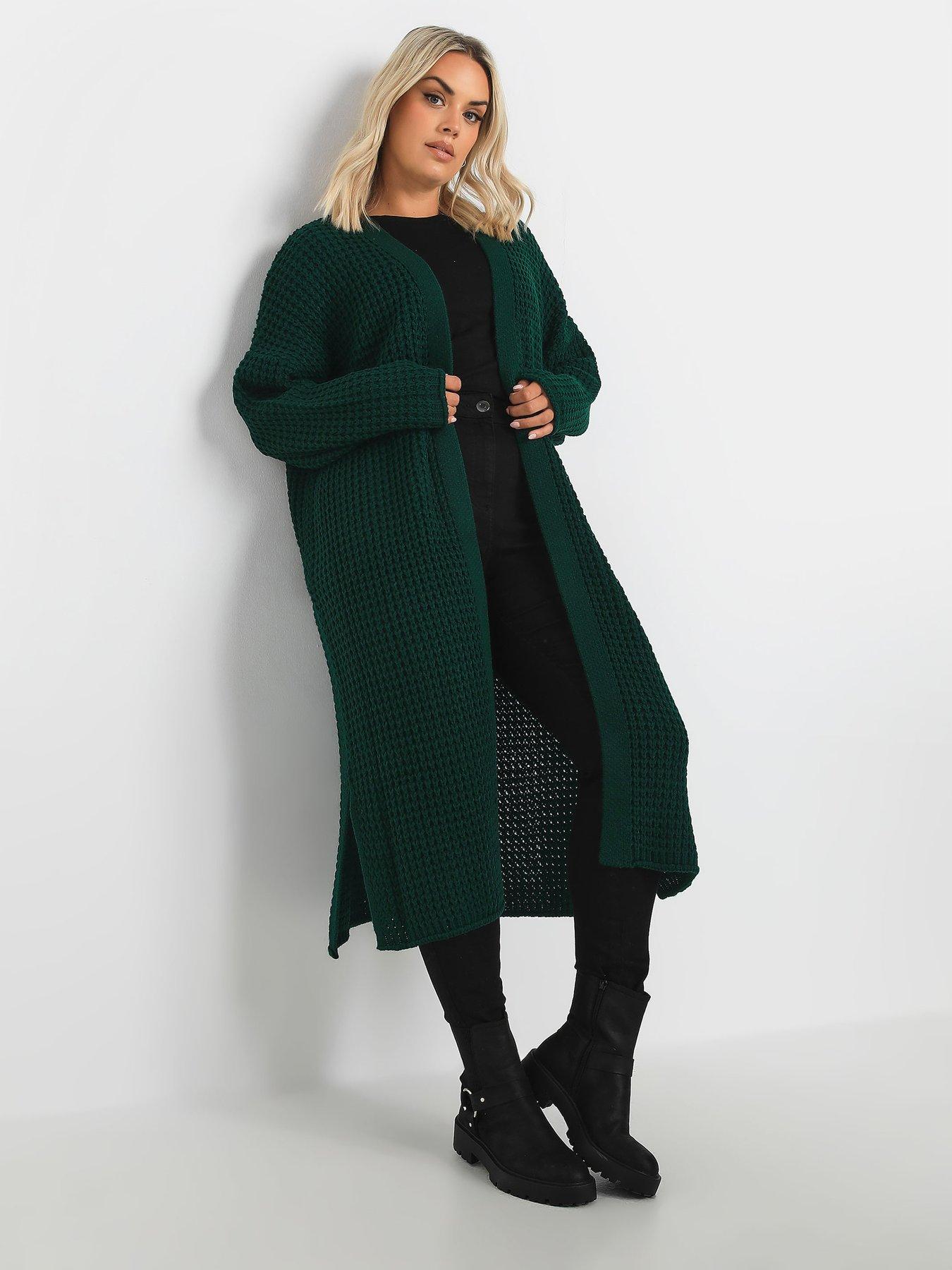 yours-curve-waffle-knit-maxi-cardiganfront