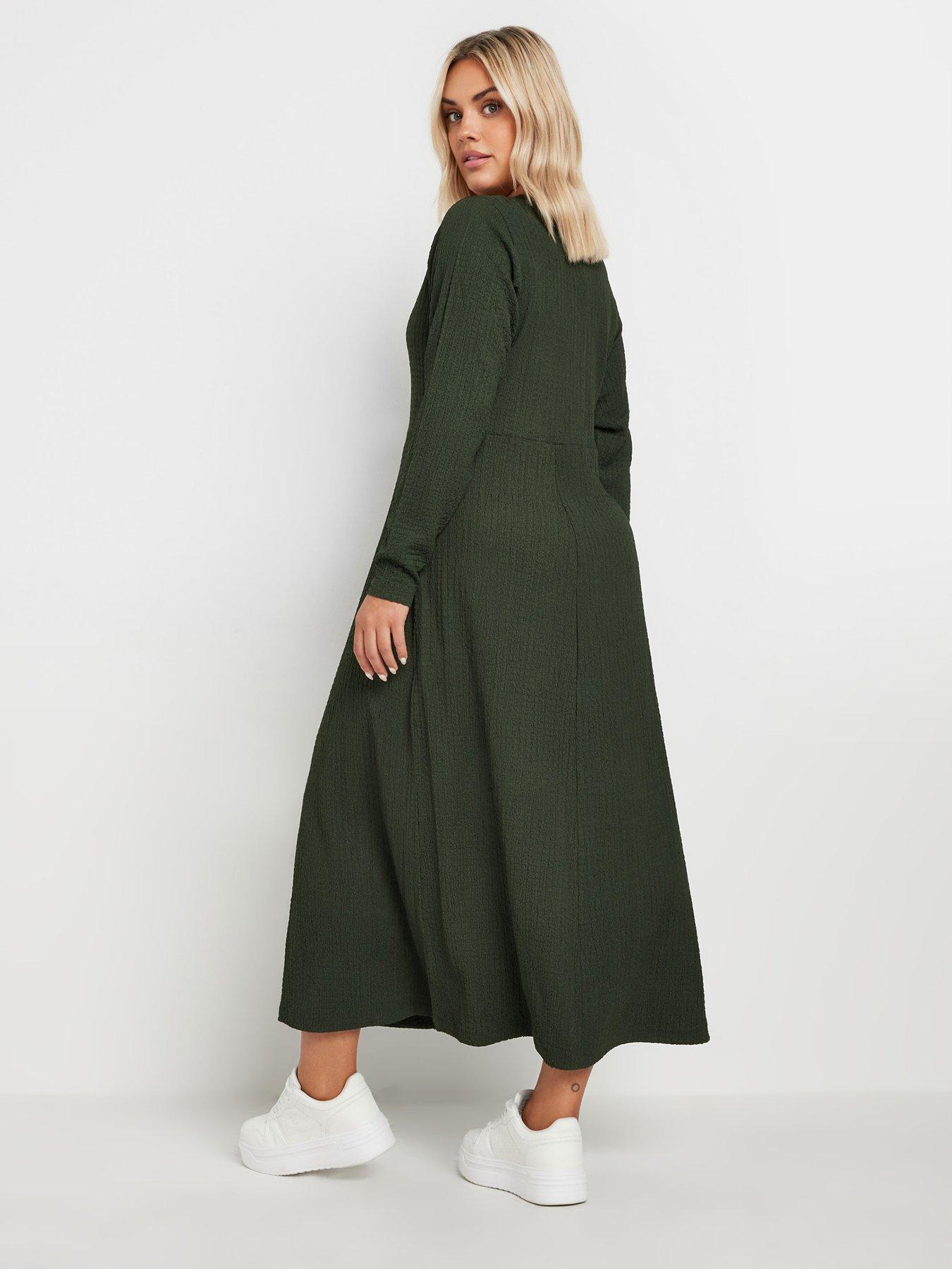 yours-curve-textured-flared-maxi-dressstillFront