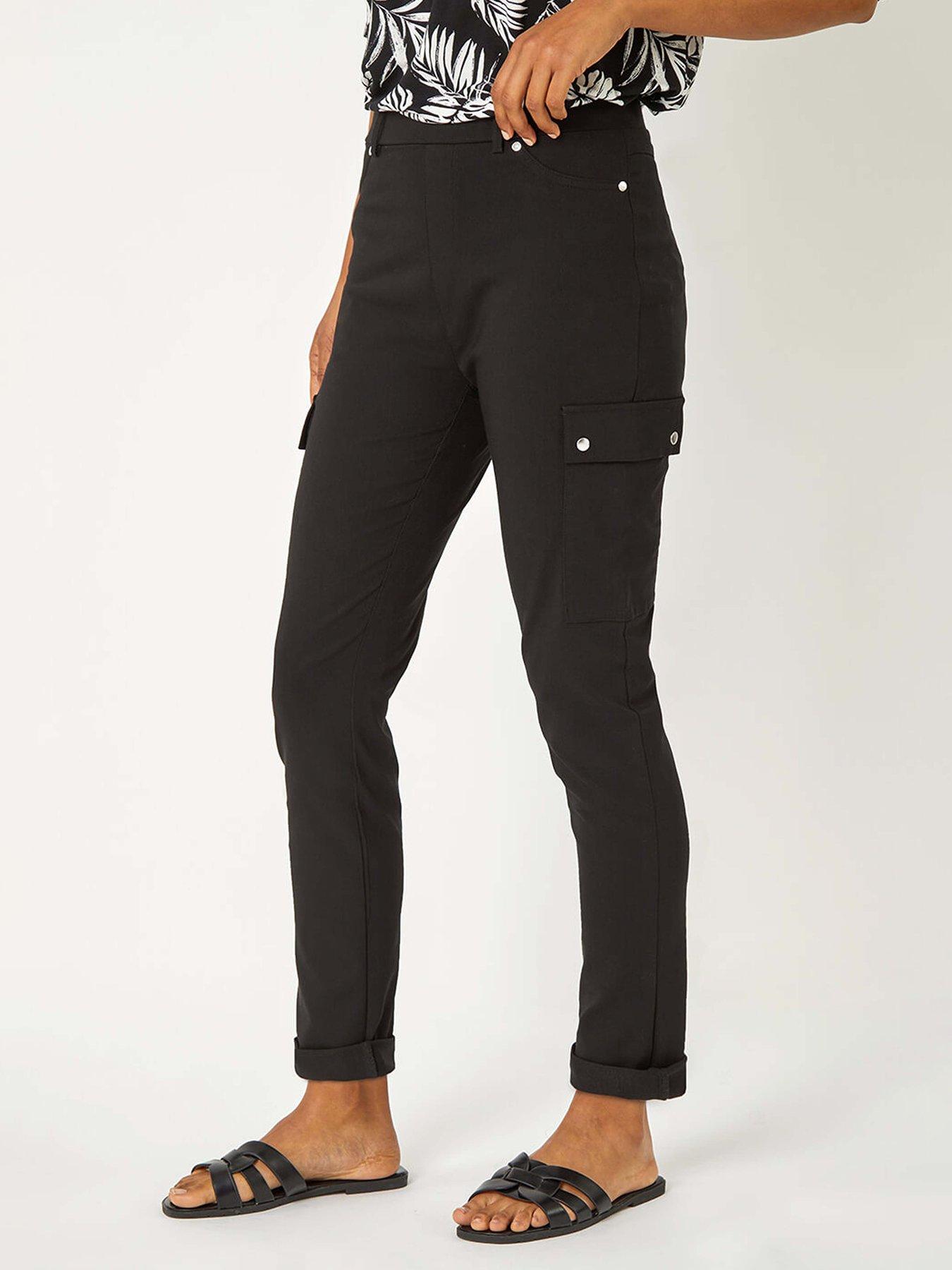roman-turn-up-stretch-cargo-trousers-black