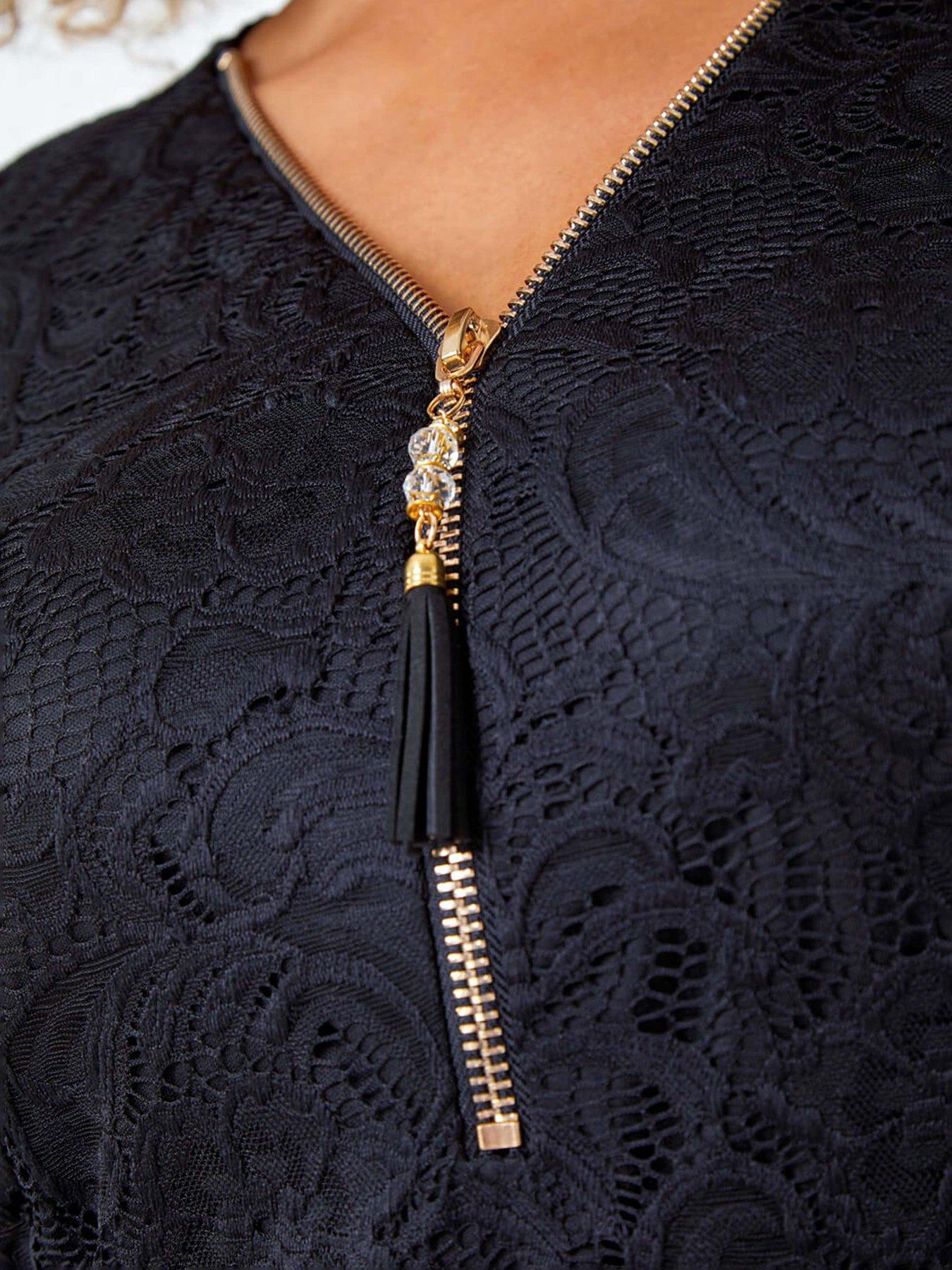 roman-curve-zip-front-lace-stretch-top-blackdetail