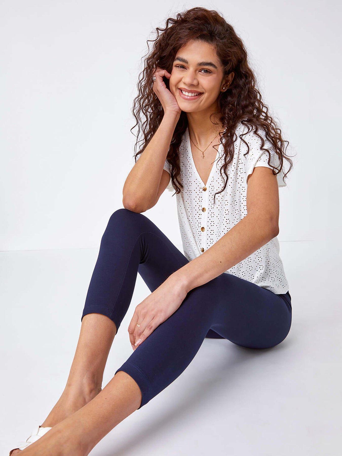 roman-elastic-waist-stretch-cropped-leggings-navyback