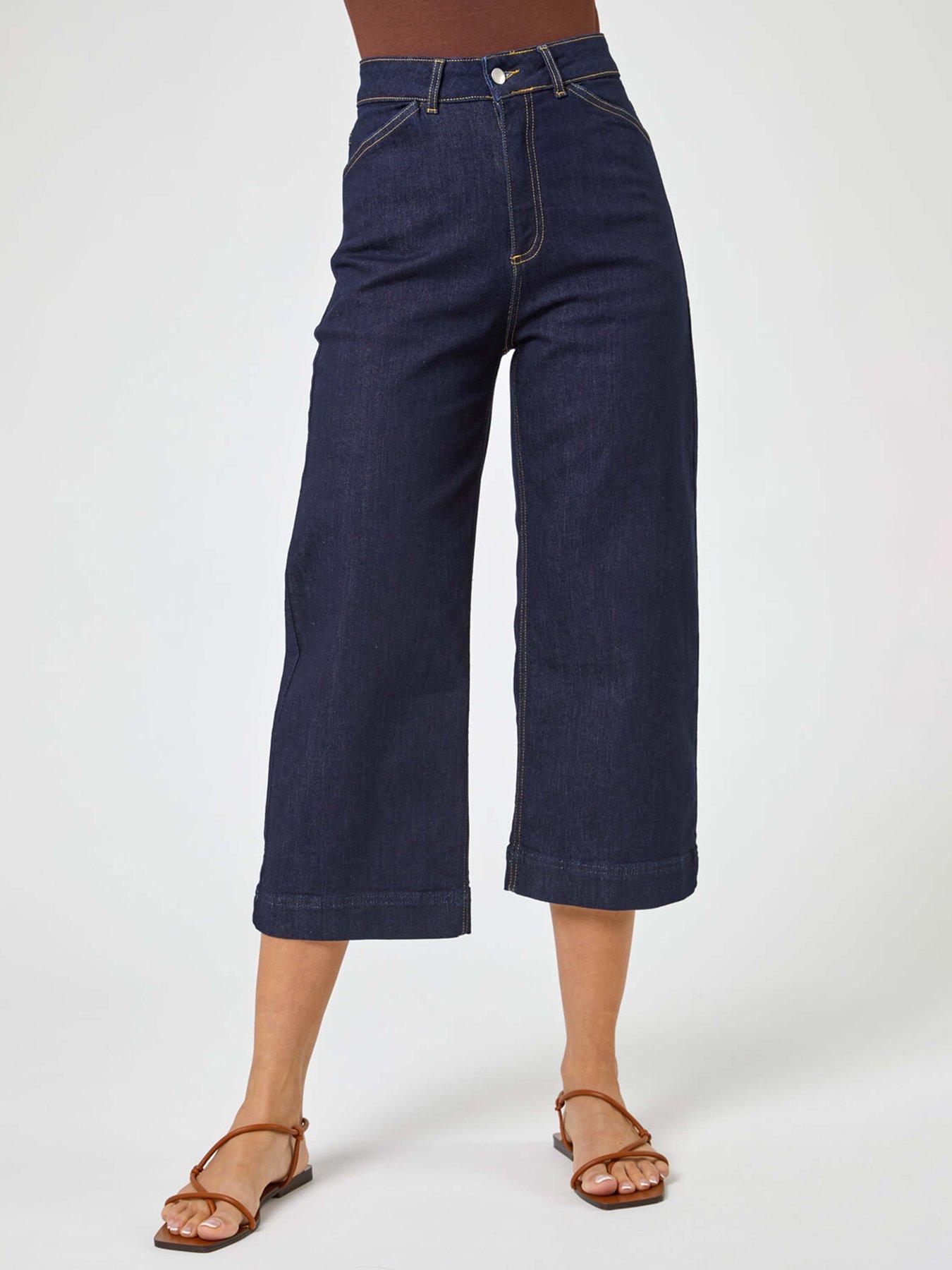 roman-wide-leg-stretch-cropped-denim-culottes-indigo