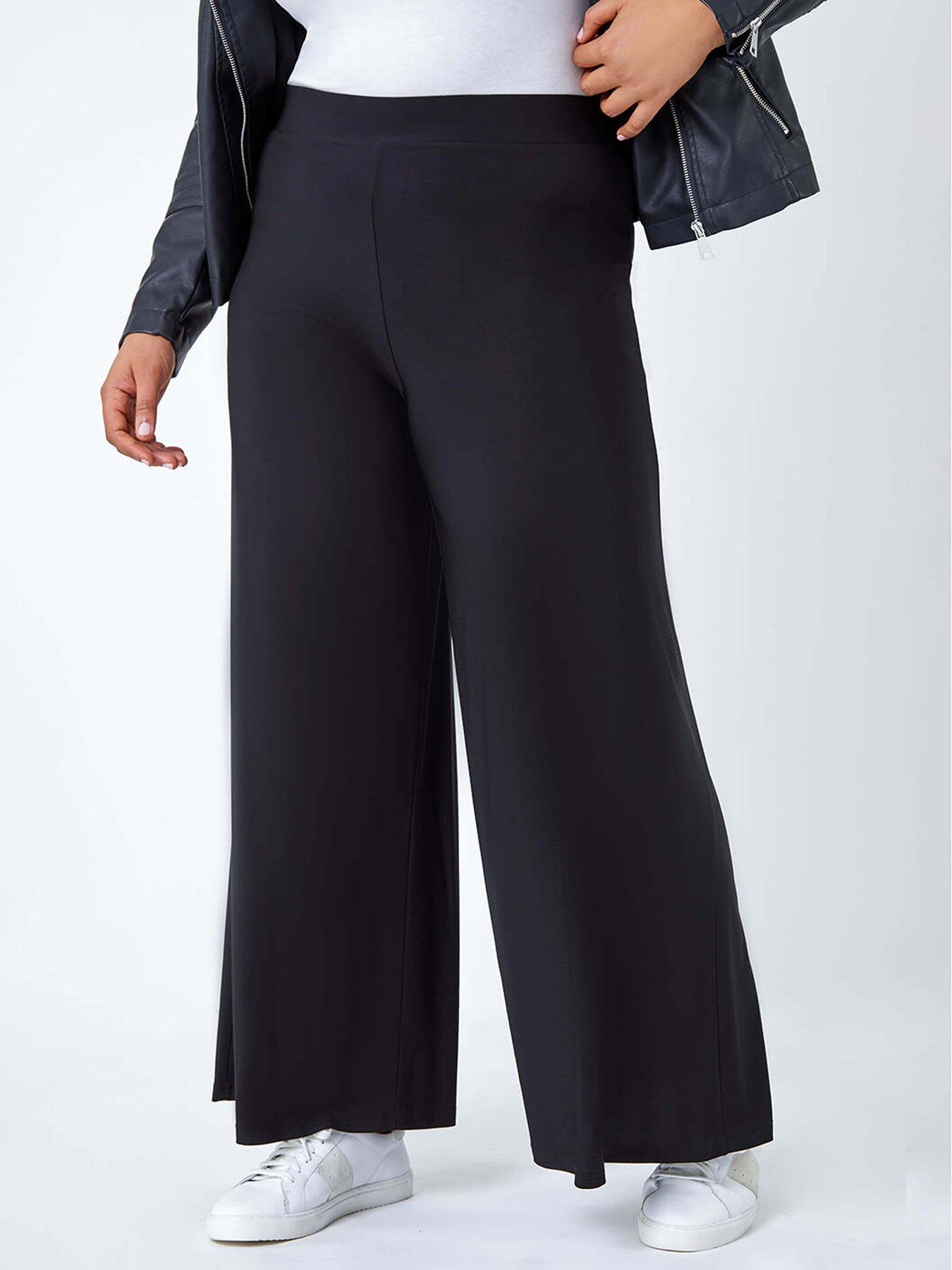roman-curve-elastic-waist-wide-leg-trousers-blackfront