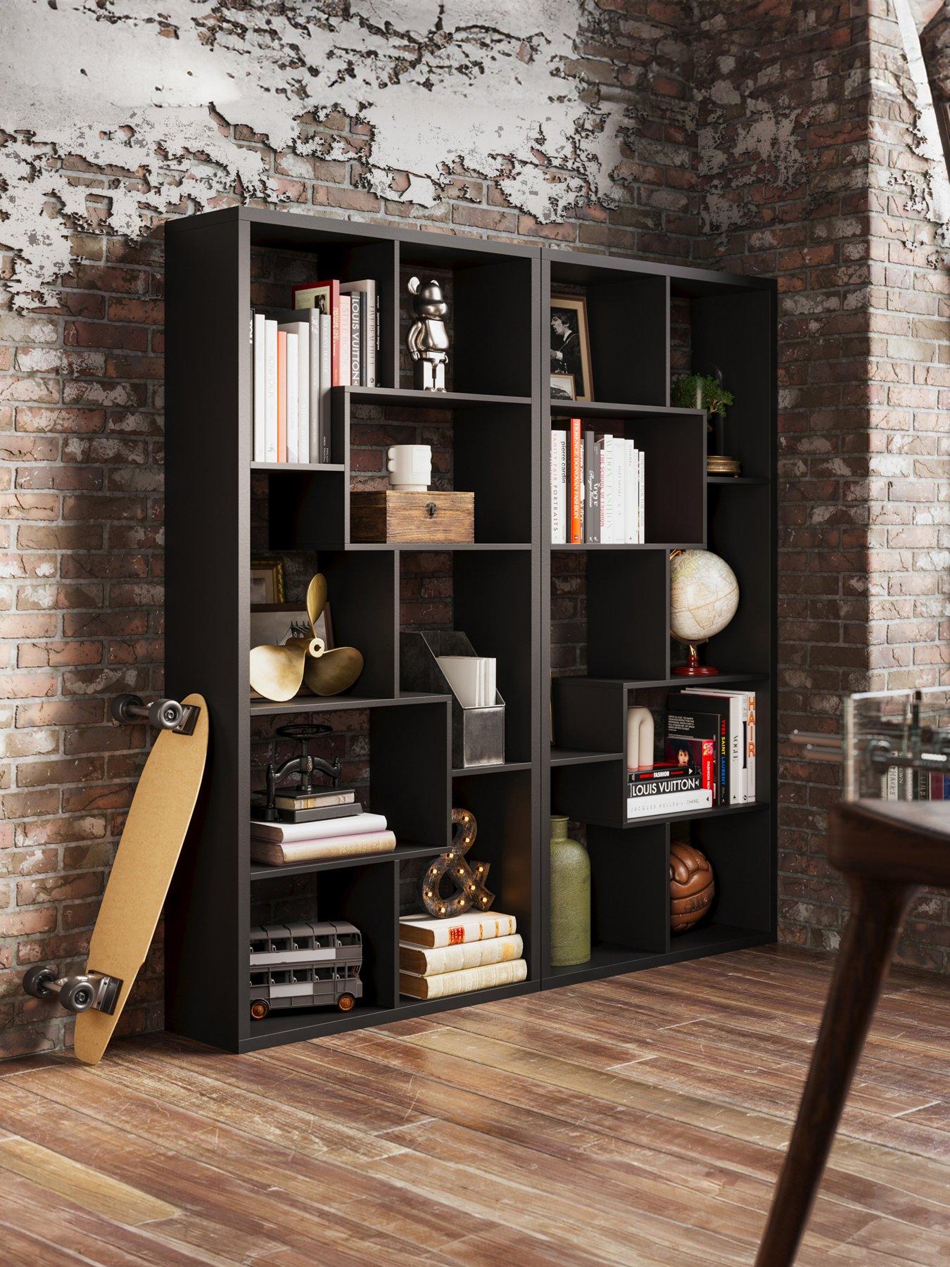 LPD Home Quebec Black Shelving Unit
