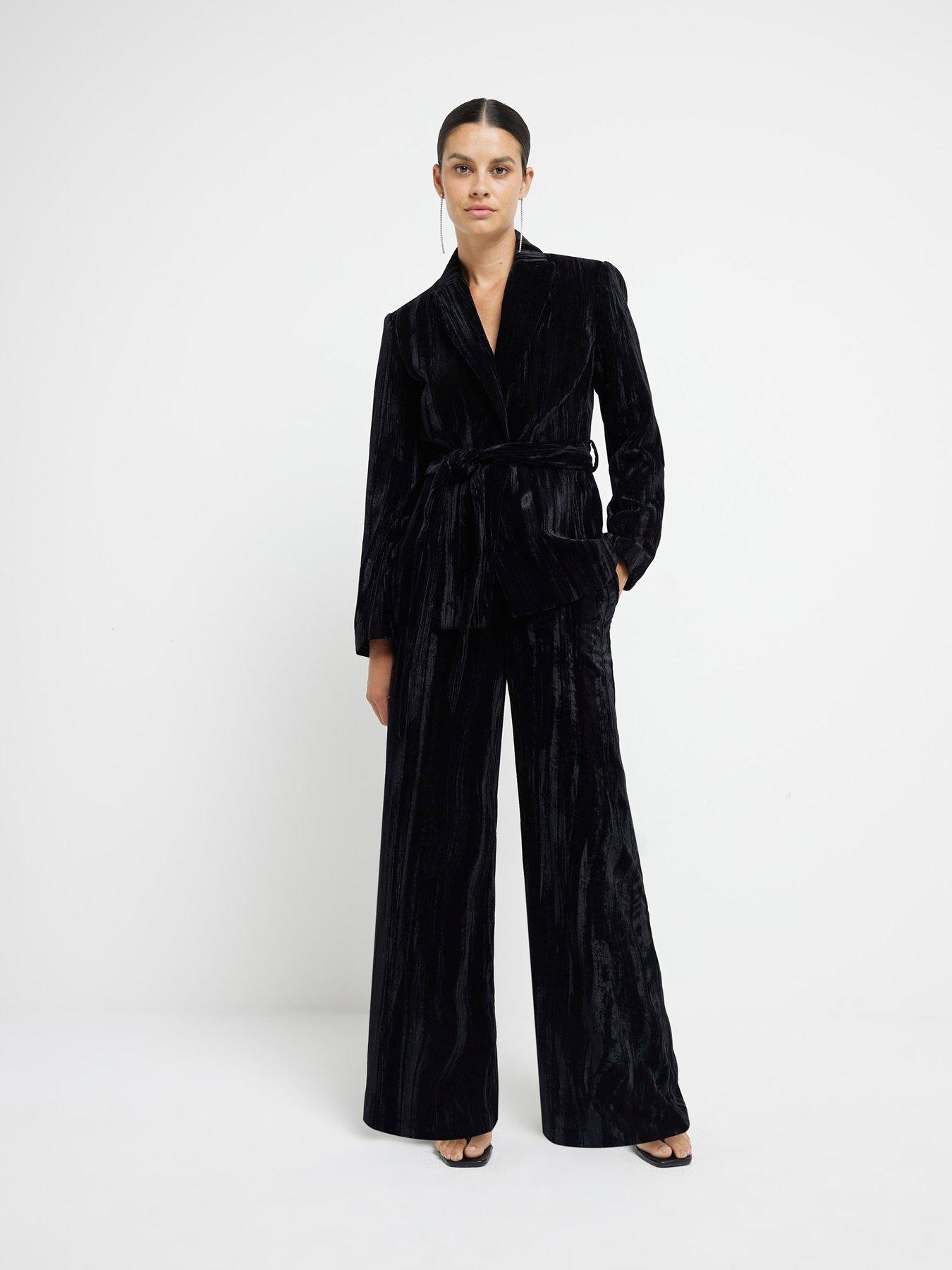 river-island-belted-wrap-velvet-blazer-black