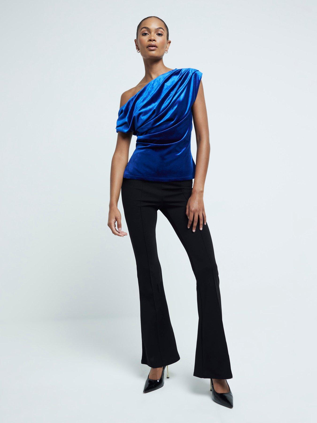 river-island-asymmetric-twist-top-bright-blue