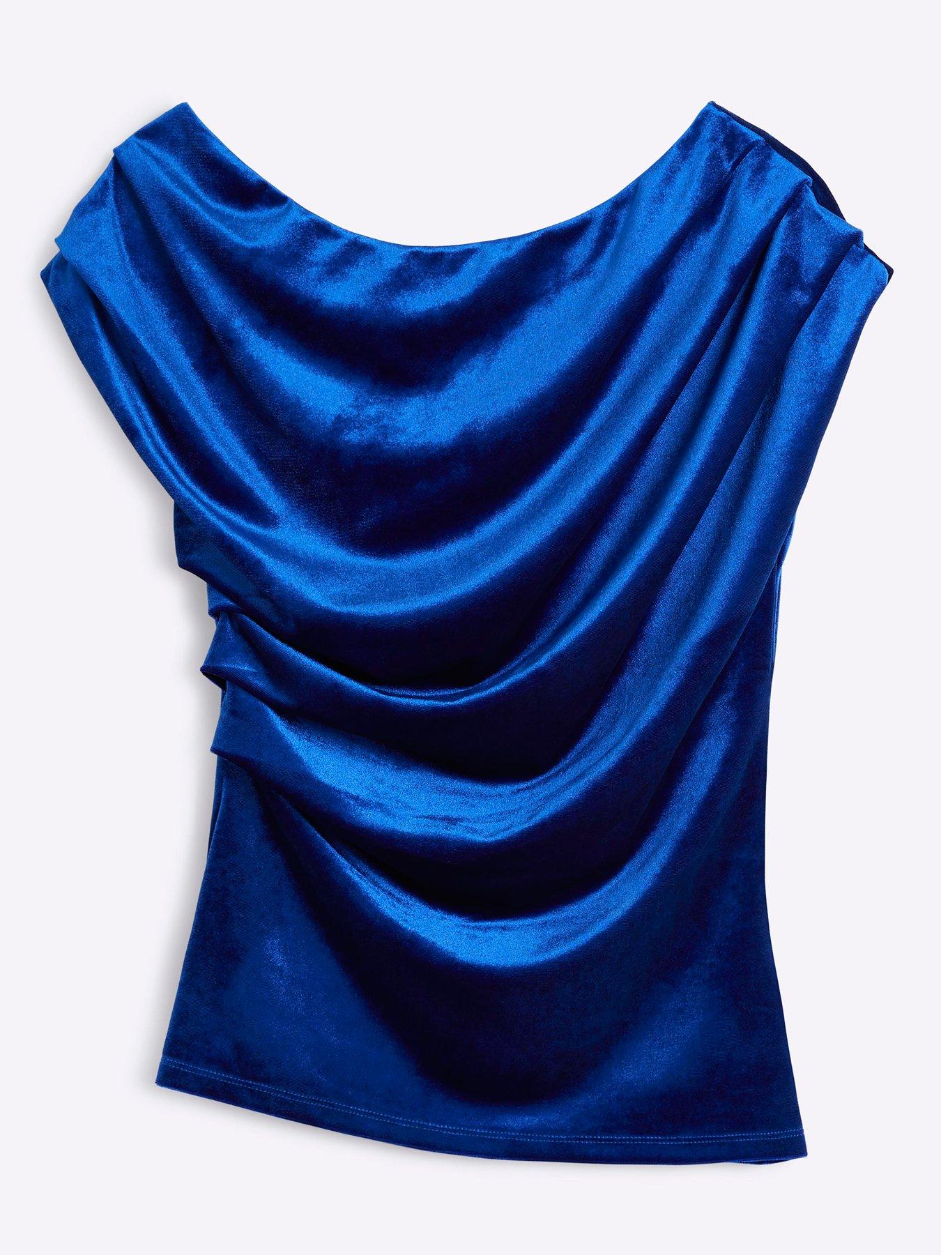 river-island-asymmetric-twist-top-bright-bluedetail