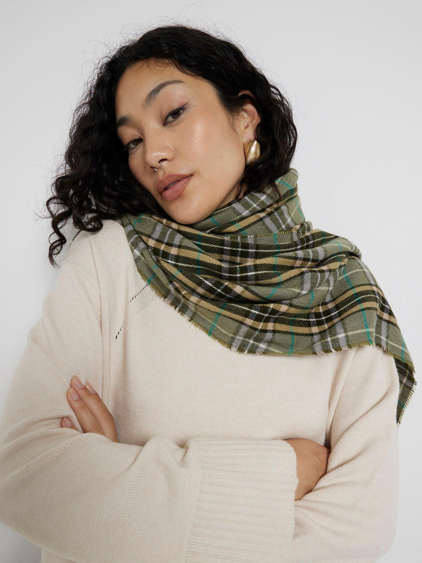 river-island-check-scarf-light-khaki