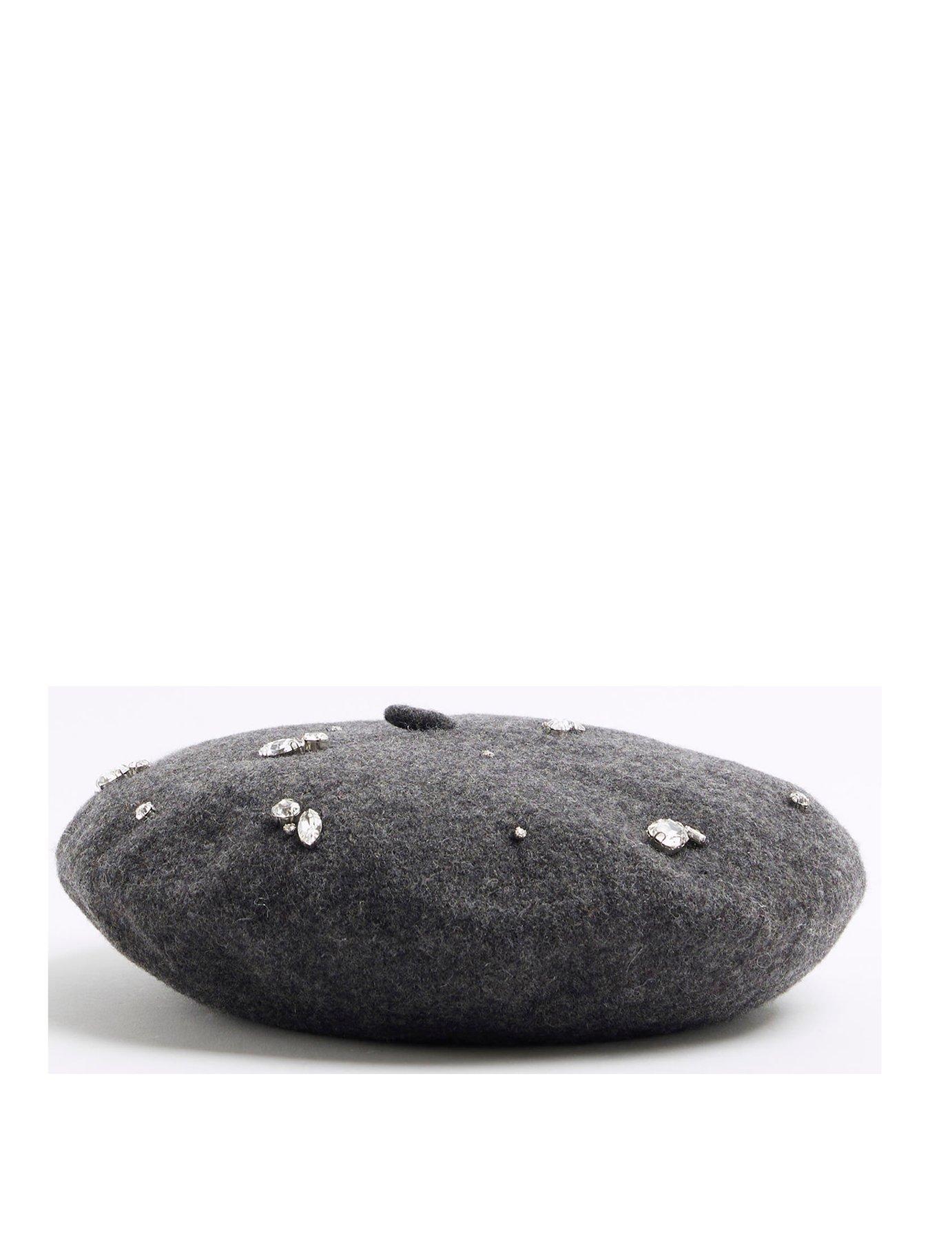 river-island-diamante-embellished-beret-dark-greystillFront