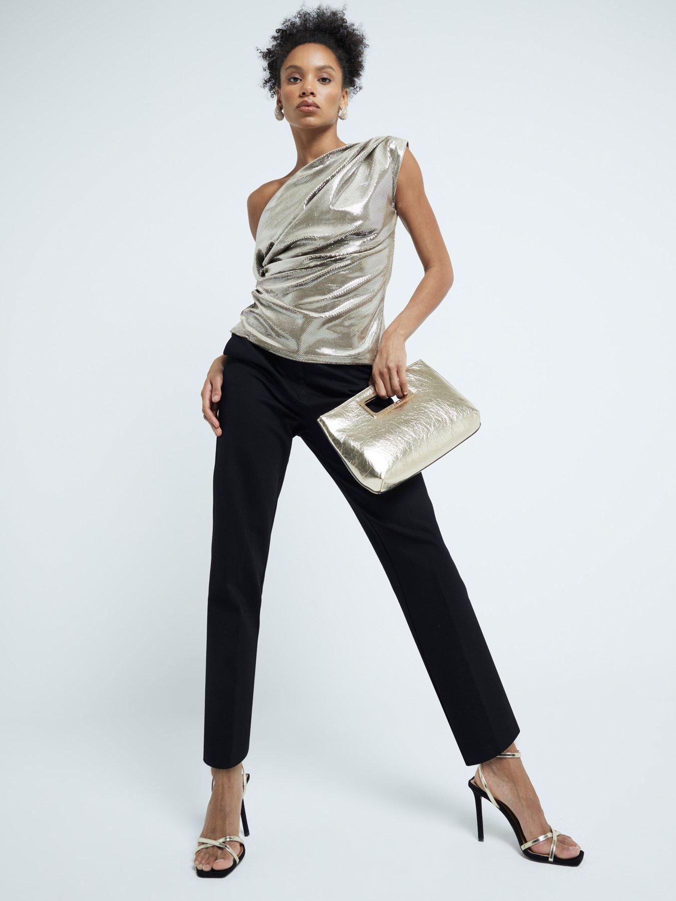 river-island-asymmetric-twist-top-goldback