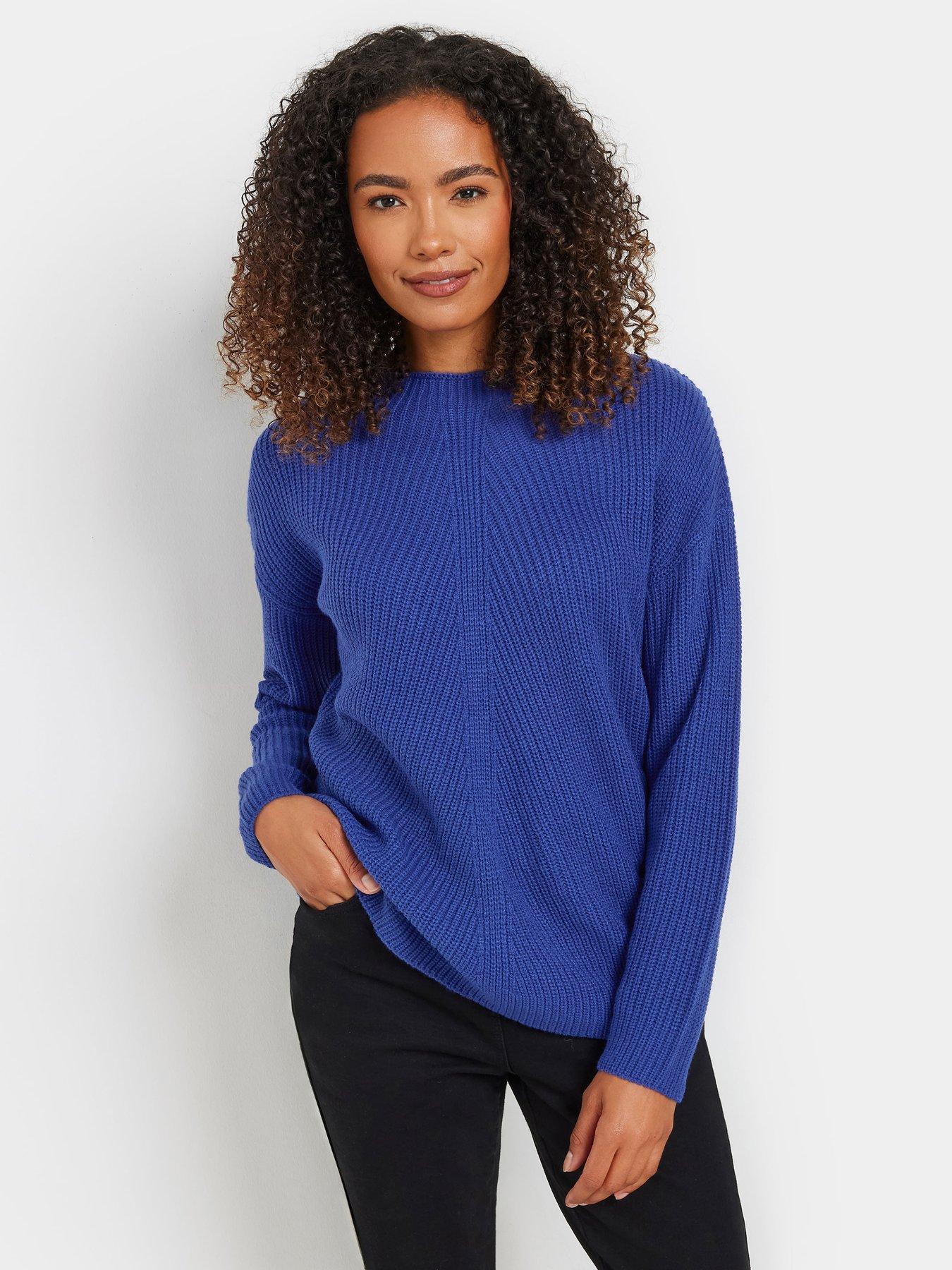 mco-cobalt-funnel-neck-stitch-jumper-blue