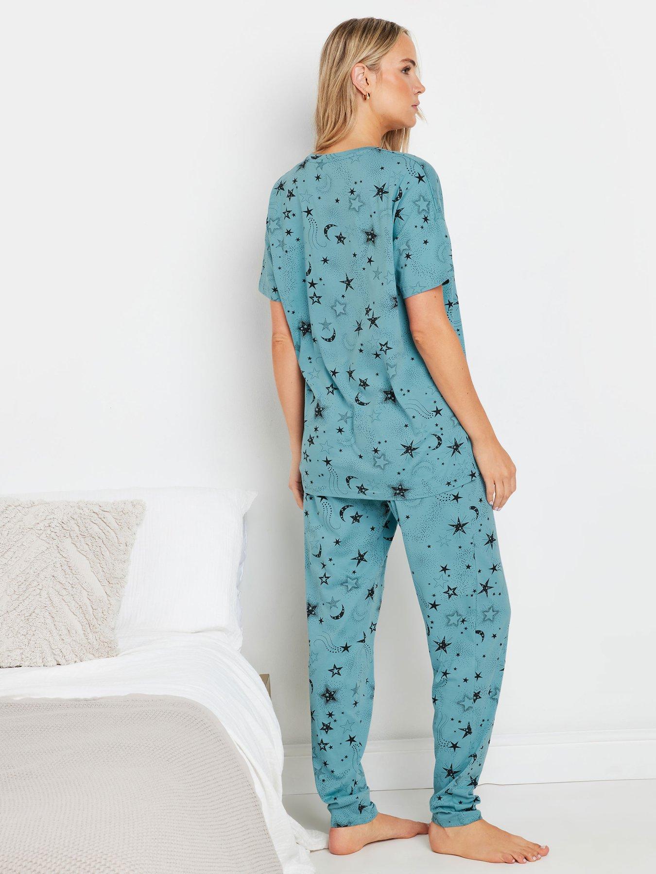 long-tall-sally-tall-cosmic-short-sleeve-wide-leg-pj-setstillFront