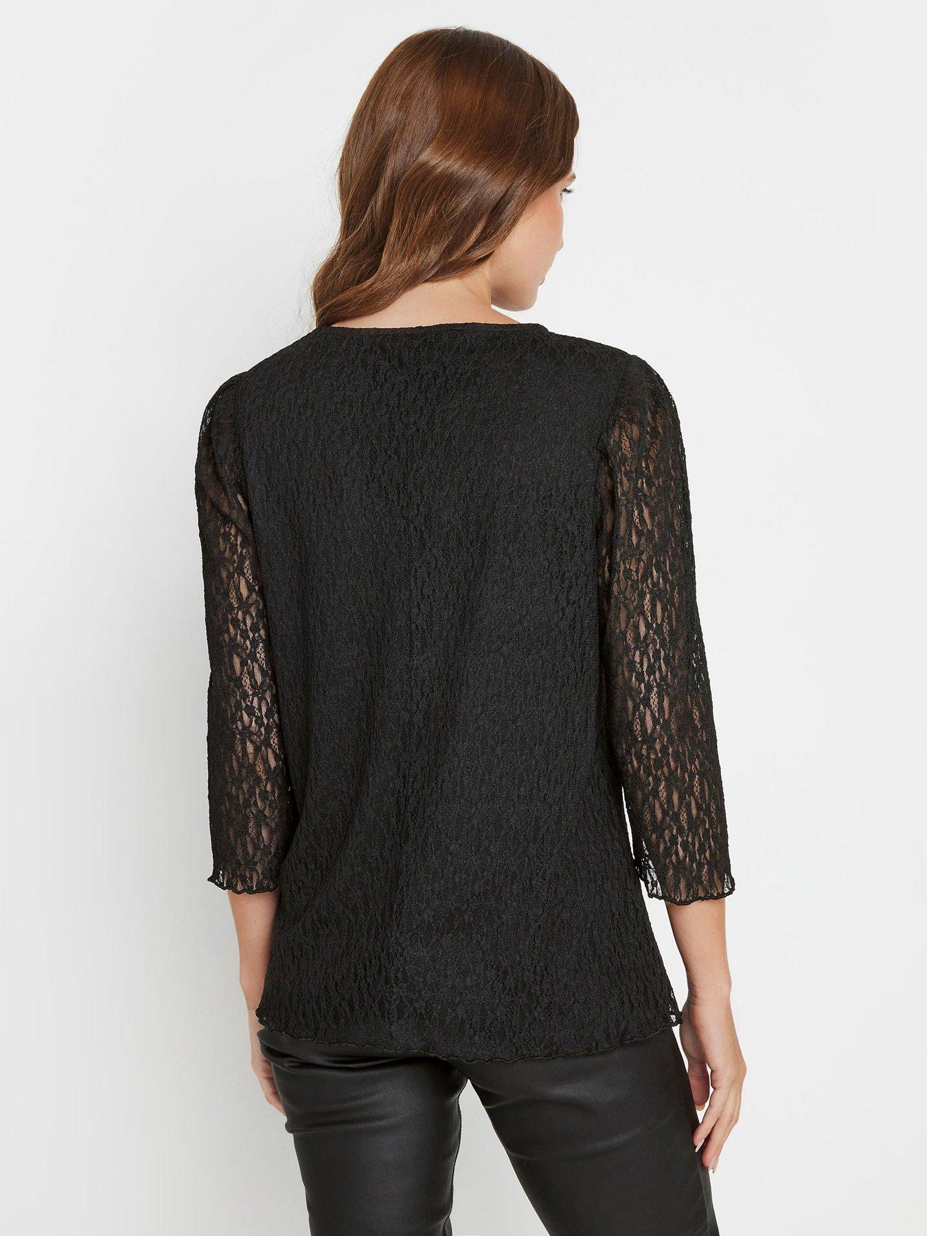 mco-34-sleeve-lace-top-blackstillFront