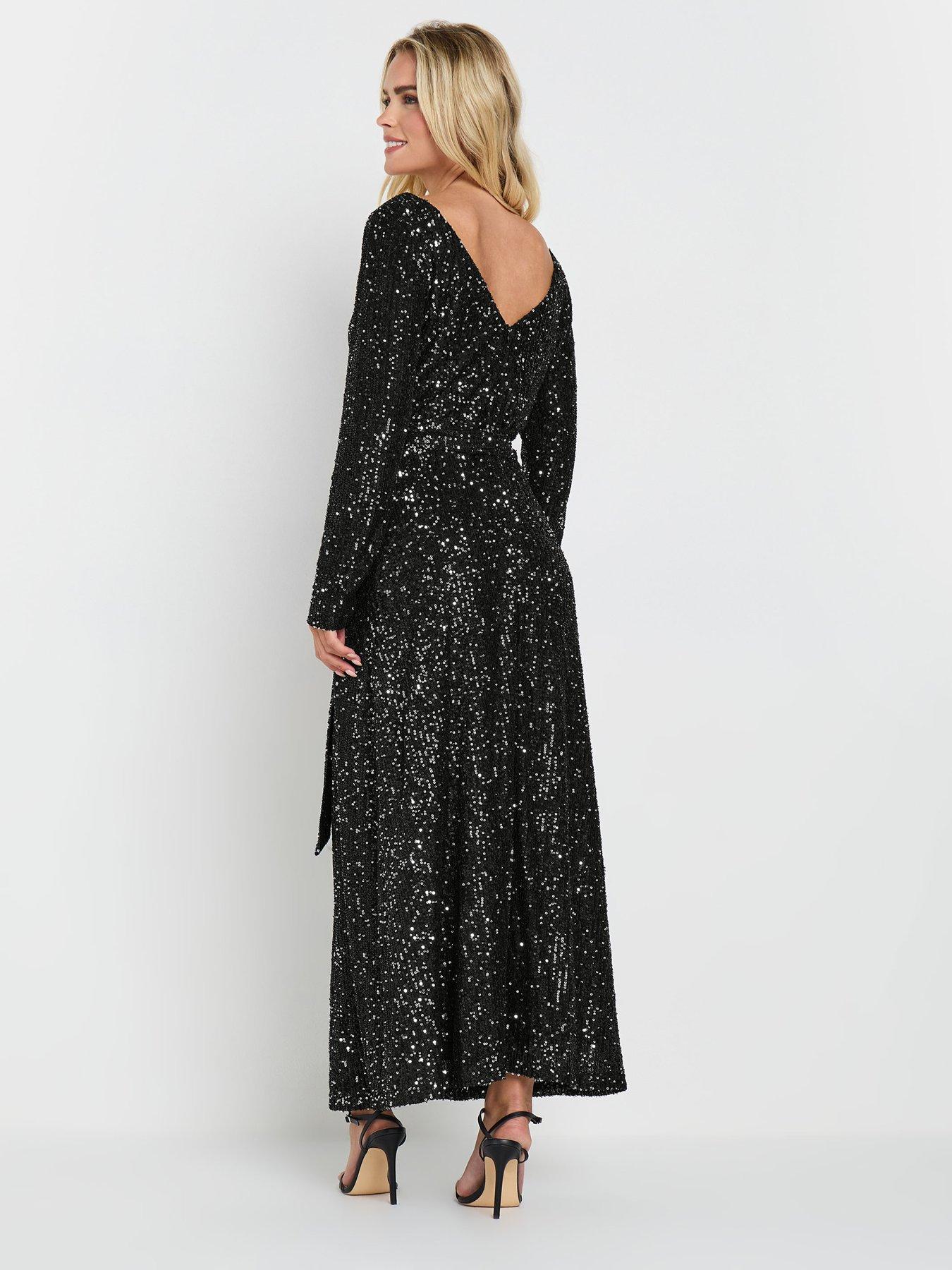 mco-long-sleeve-sequin-maxi-dressstillFront