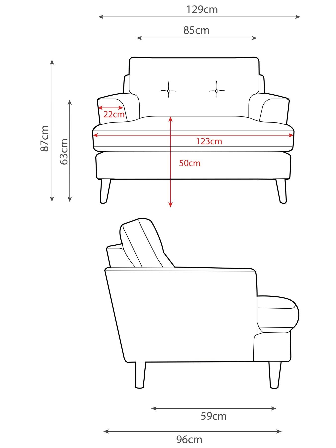 Image 7 of 7 of The Very Collection Malmo Fabric Snuggle&nbsp;Chair&nbsp;- Made in the UK