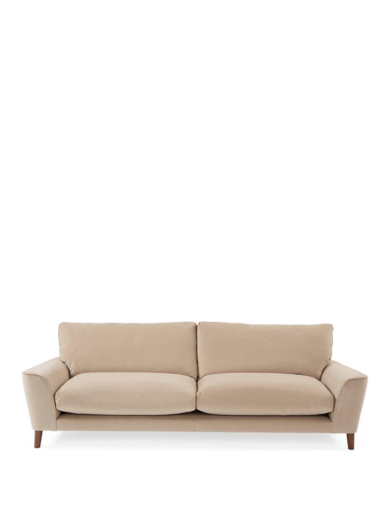 very-home-astrid-velvet-4-seater-sofafront