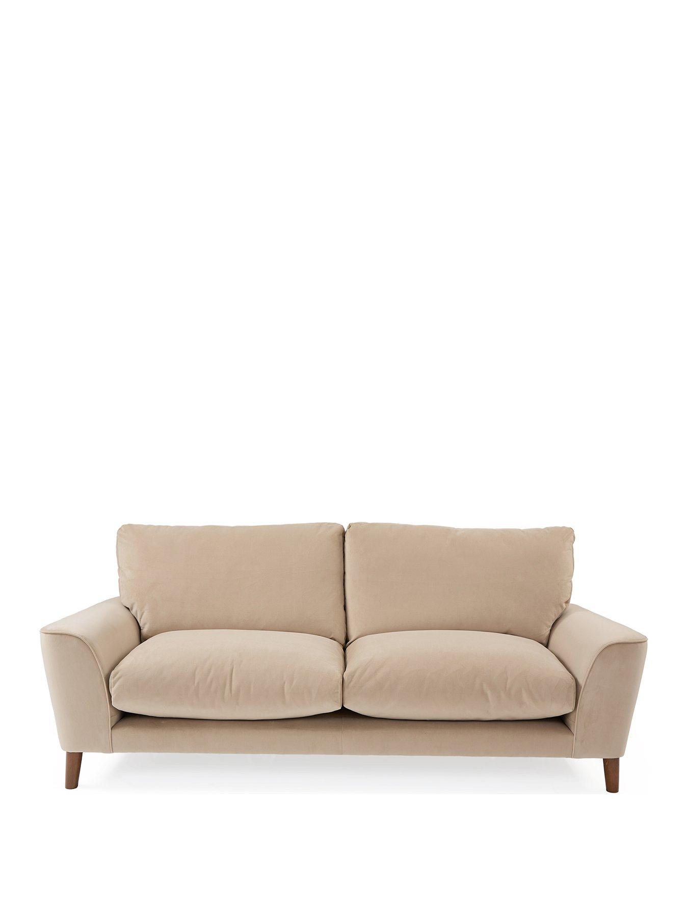 very-home-astrid-velvet-3-seater-sofastillFront