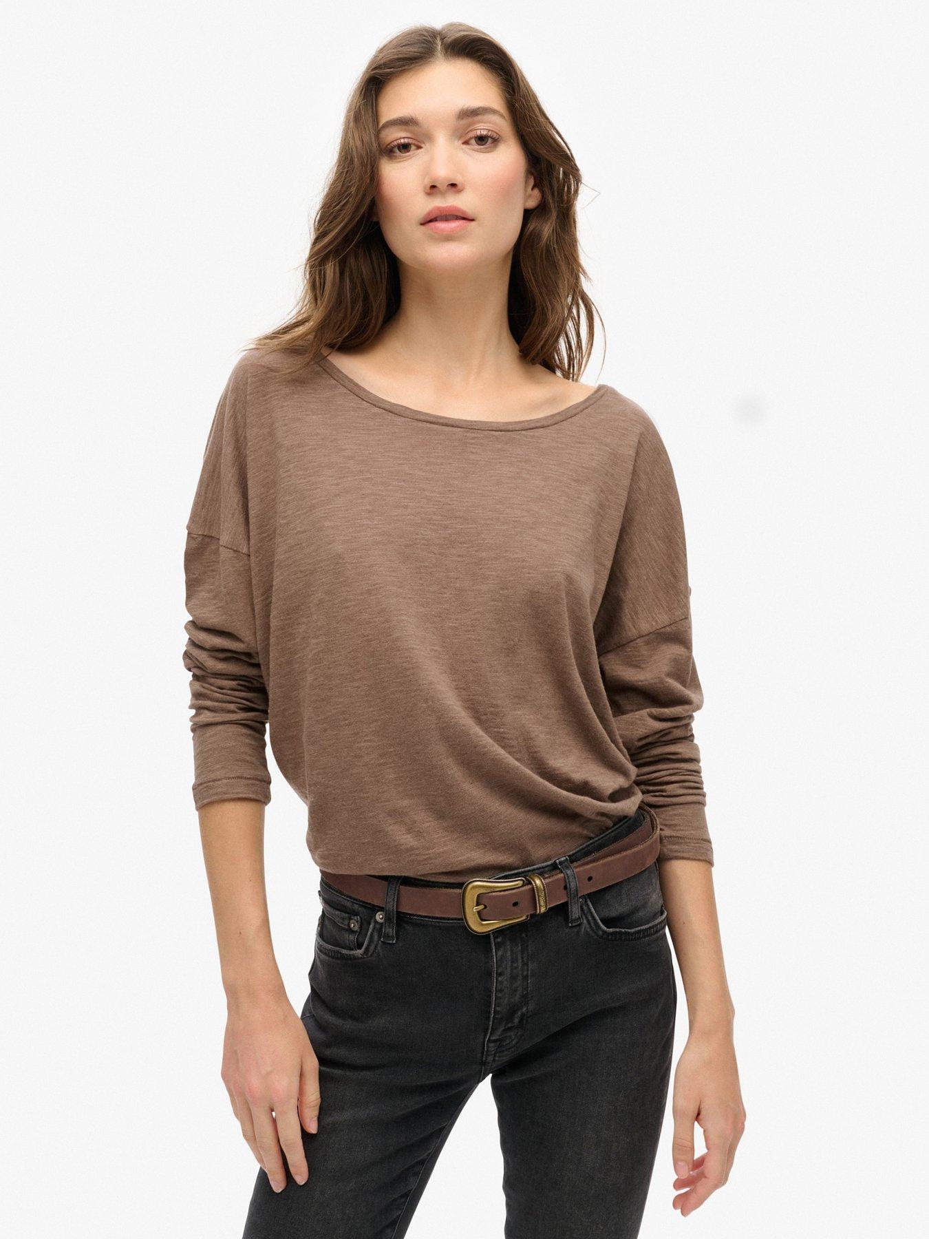 superdry-long-sleeve-jersey-top-brown