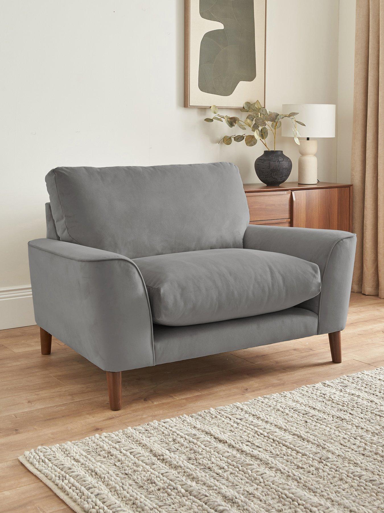 Very Home Astrid Velvet Snuggle Chair