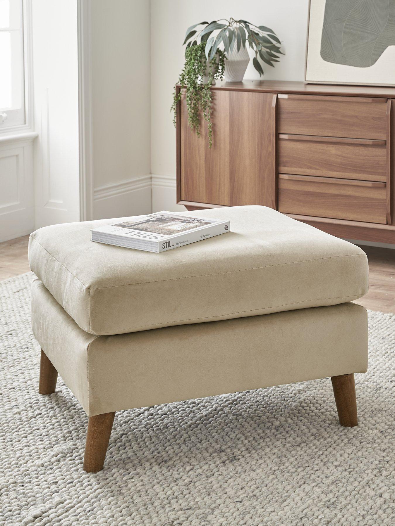 Very Home Astrid Velvet Footstool