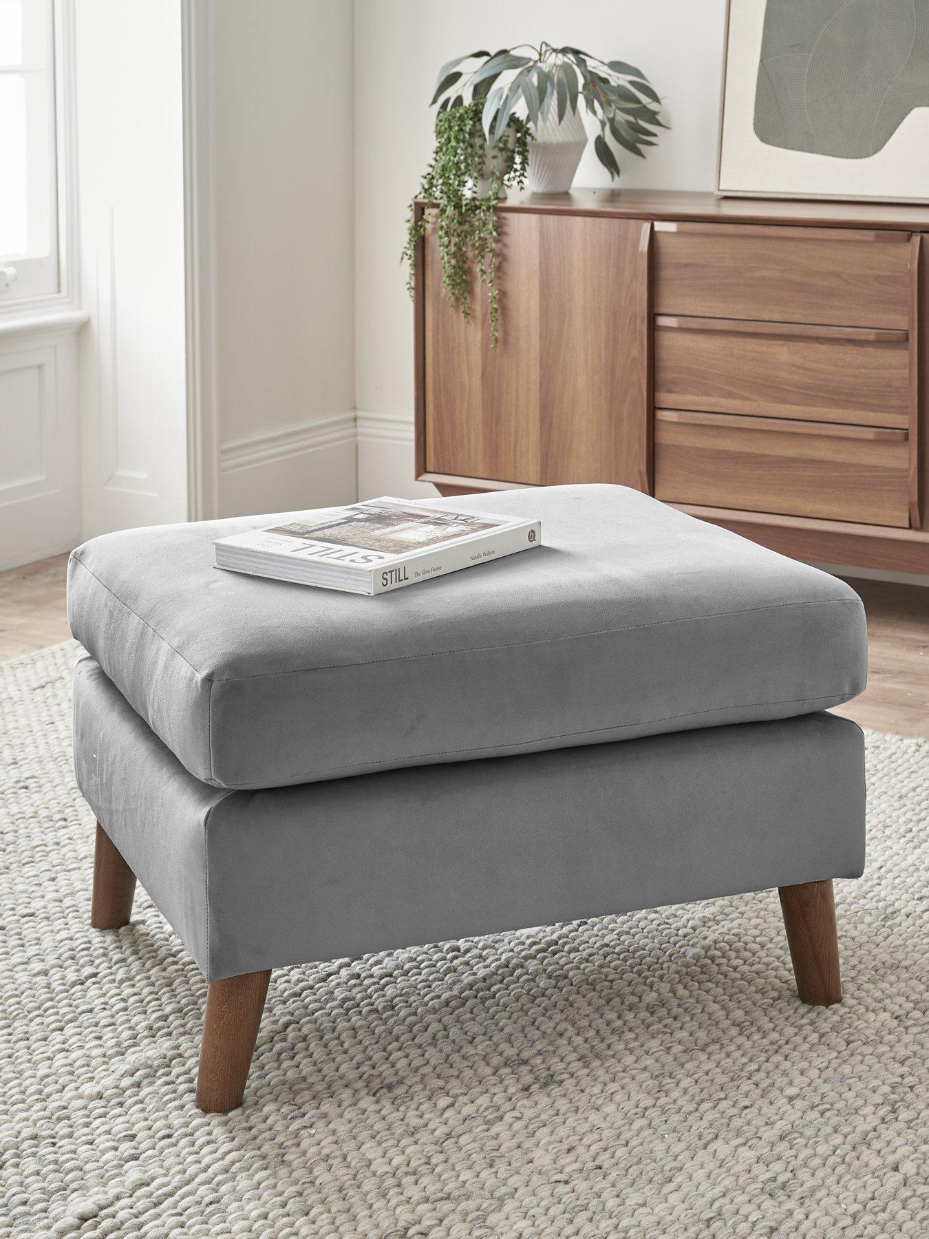 Very Home Astrid Velvet Footstool