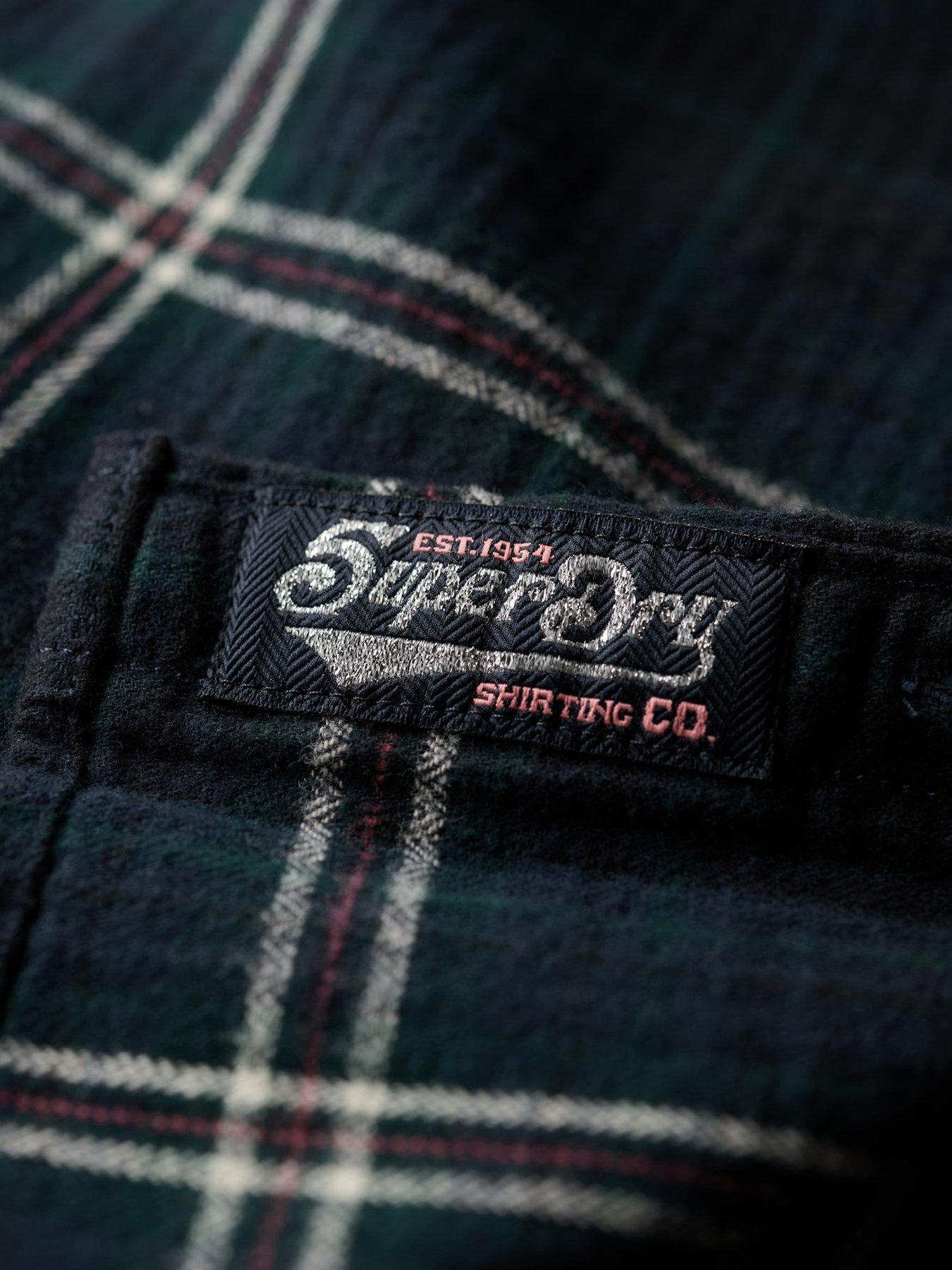 Image 6 of 6 of Superdry Lumberjack Check Flannel Shirt - Navy