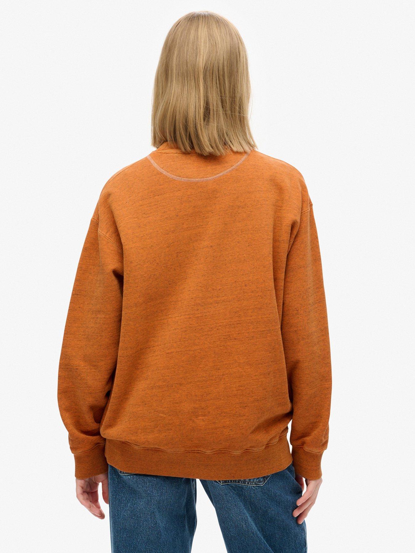 superdry-essential-logo-overdyed-sweatshirt-orangestillFront