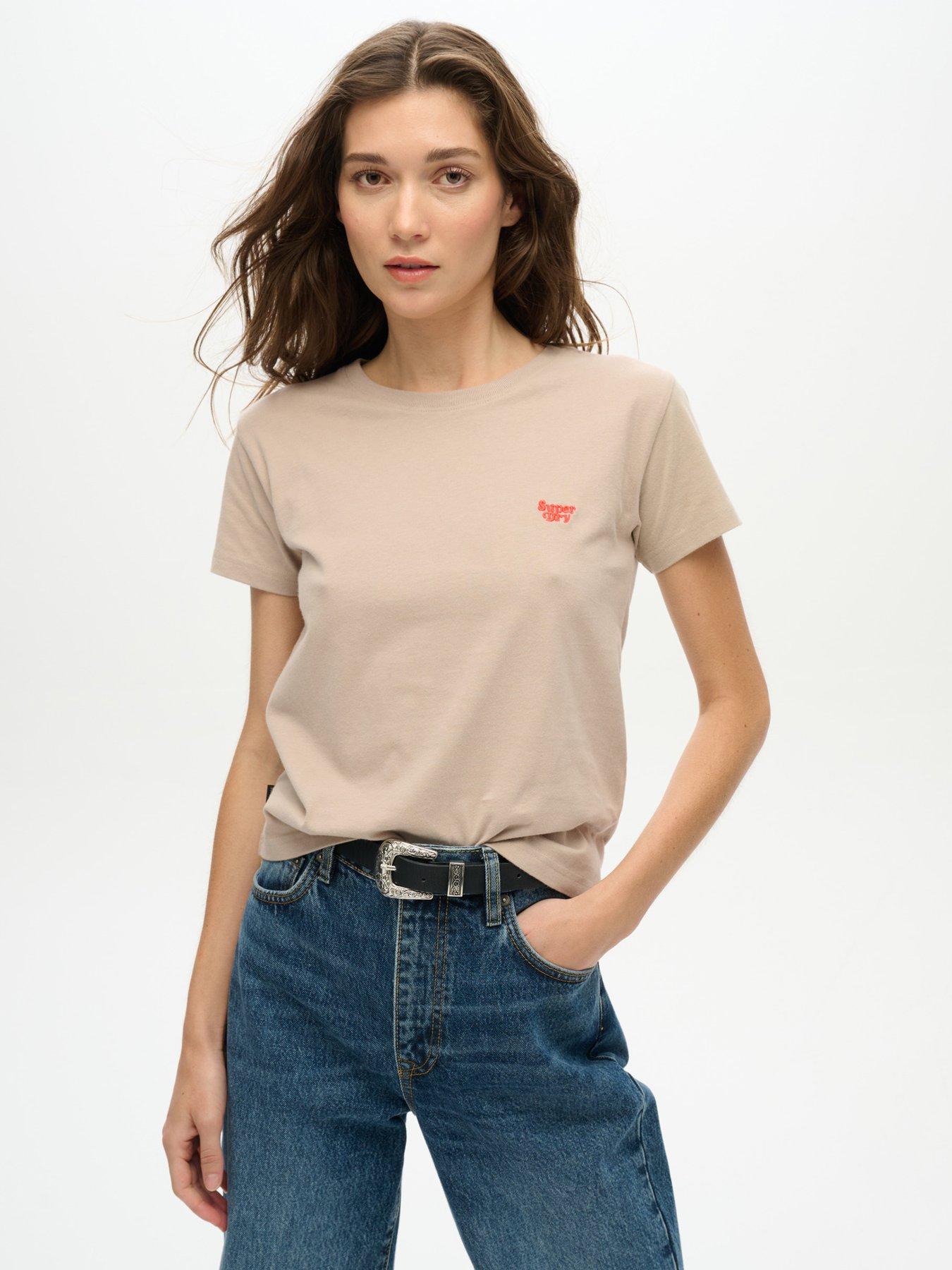 Superdry Essential Logo Fitted T-Shirt - Grey