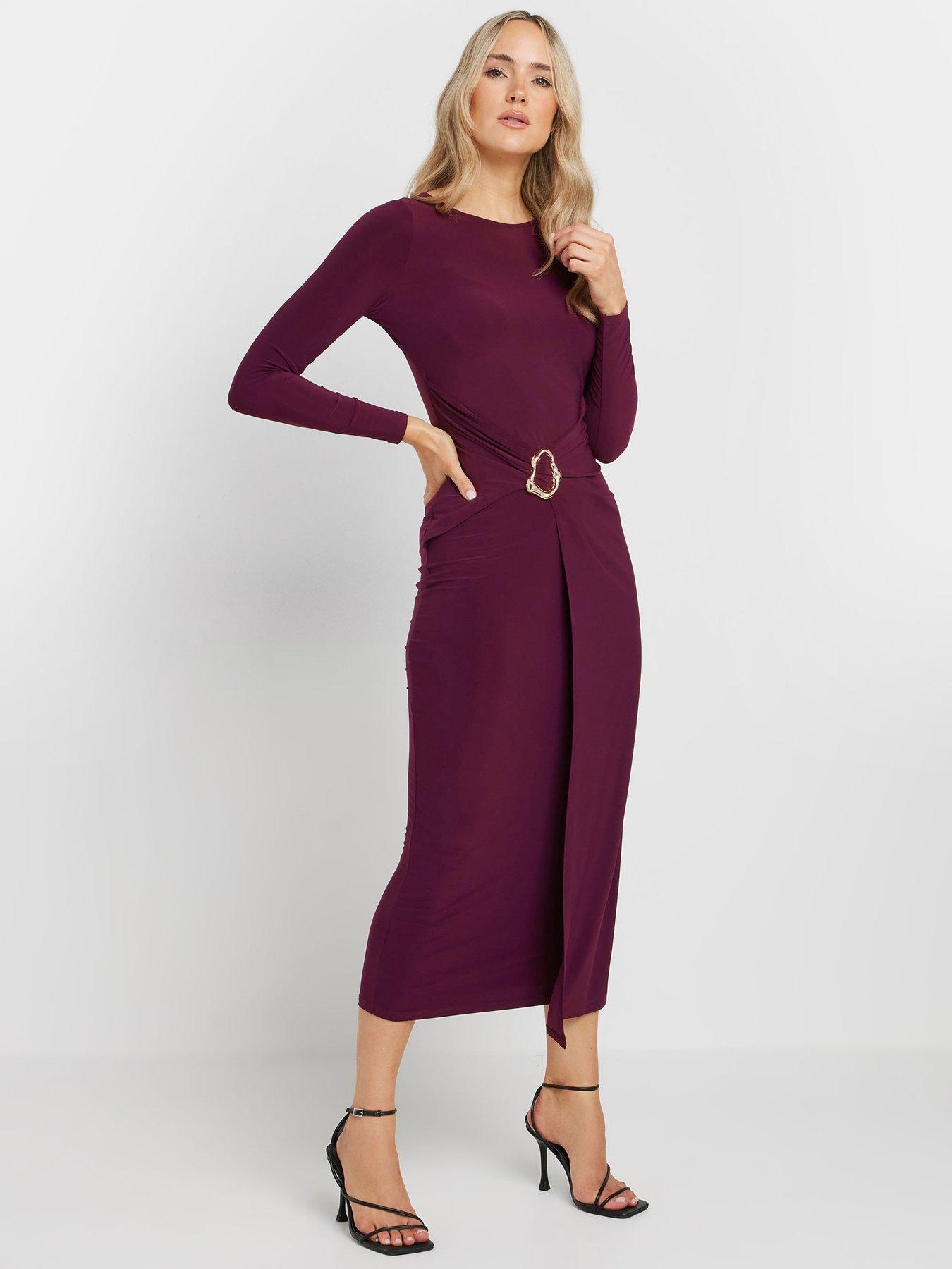 long-tall-sally-tall-long-sleeve-buckle-midaxi-dress