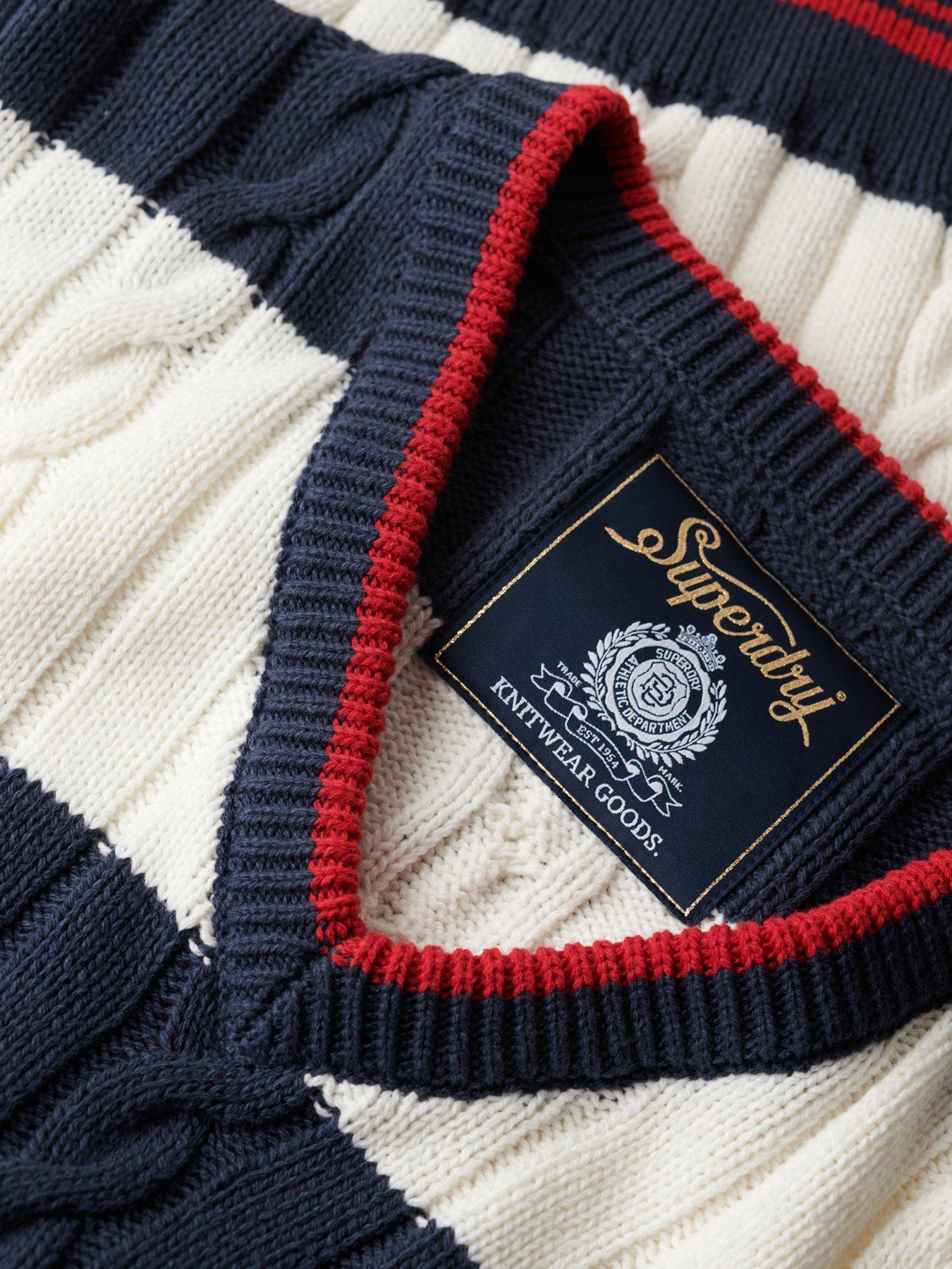 superdry-stripe-oversized-cable-v-neck-jumper-navydetail