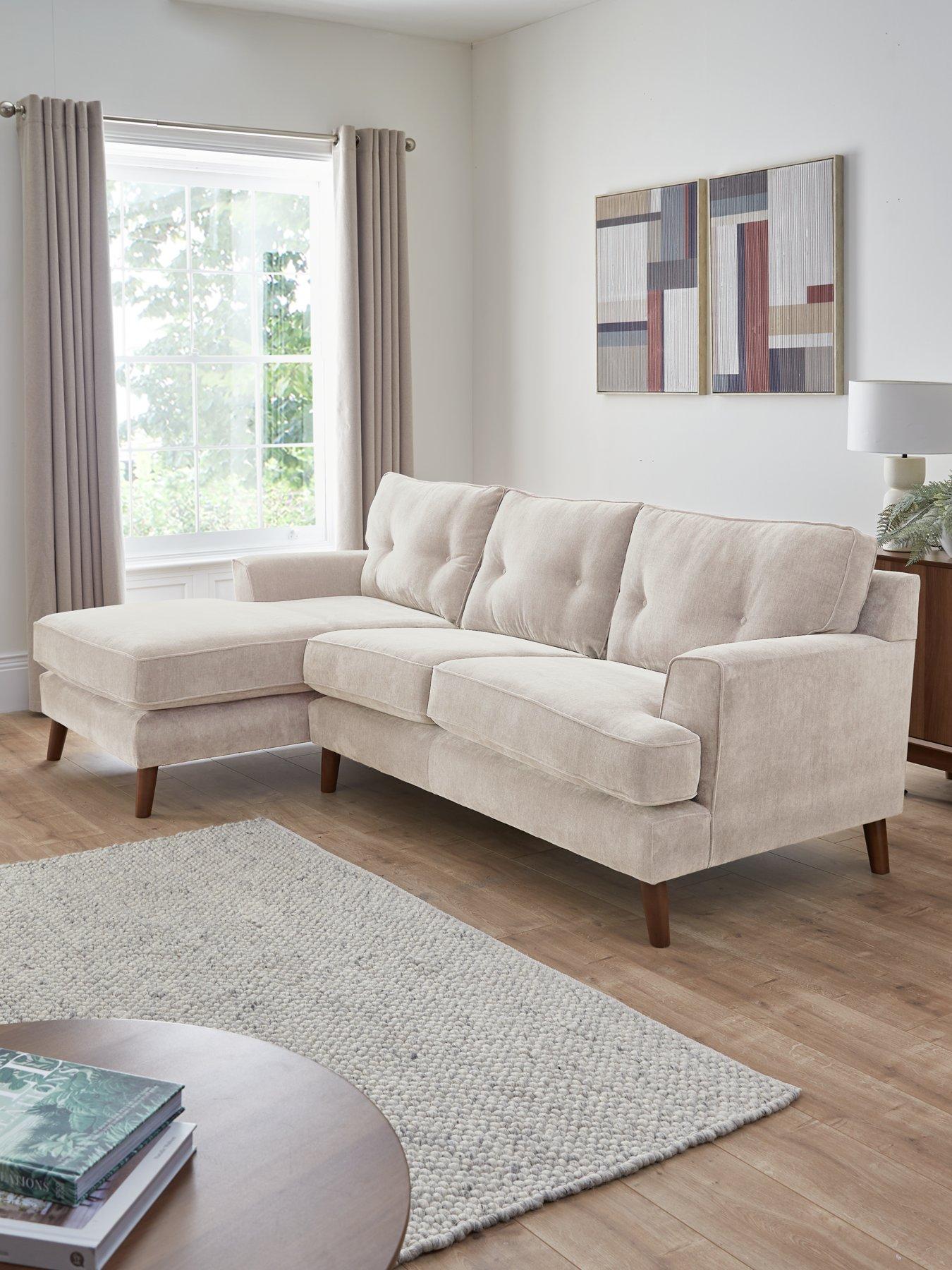 The Very Collection Malmo Fabric Left Hand 3 Seater Chaise Sofa - FSC® Certified - Made to Order in the UK