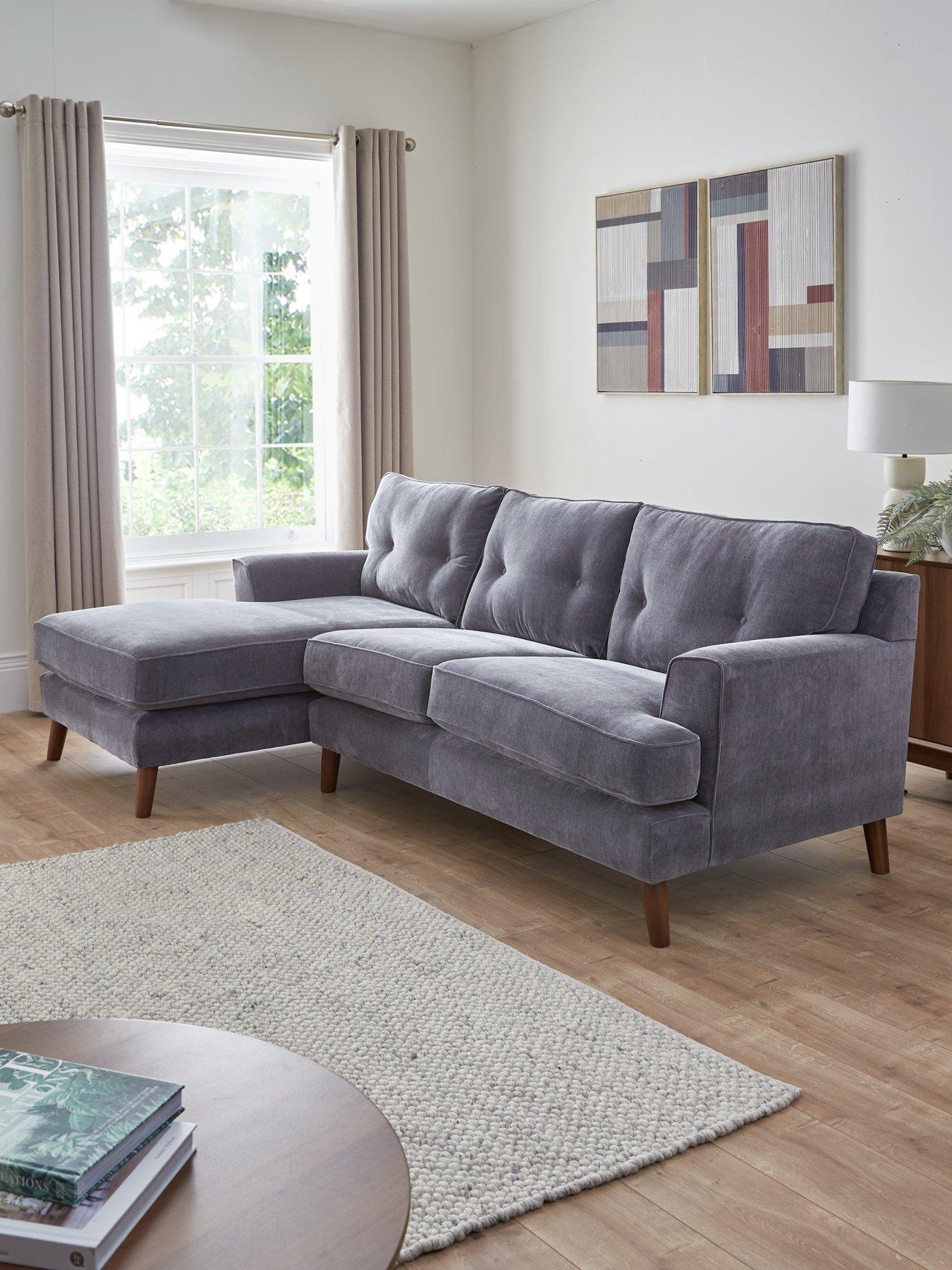 Very Home Malmo Fabric Left Hand 3 Seater Chaise Sofa - FSC® Certified - Made to Order in the UK