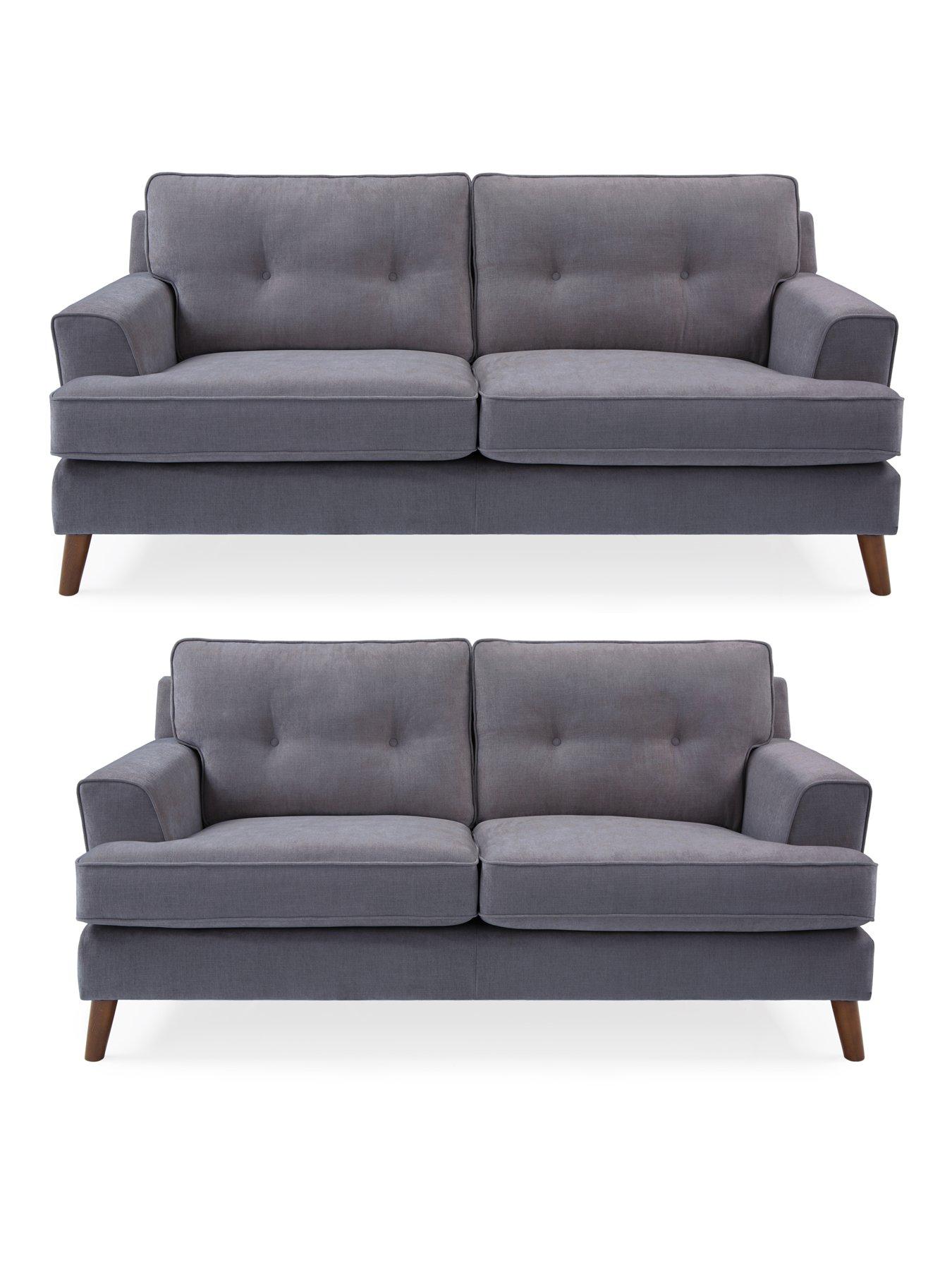 The Very Collection Malmo 3 + 2  Seater Fabric Sofa Set (Buy  &  SAVE!) - Made in the UK