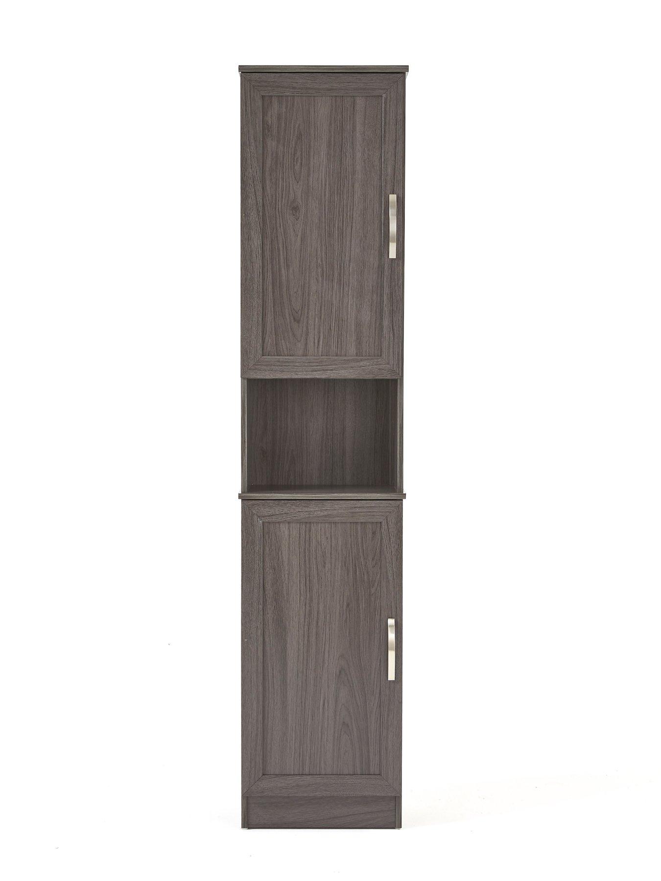 Image 3 of 7 of Very Home Caledon Tall Bathroom Cabinet - Grey Oak Effect