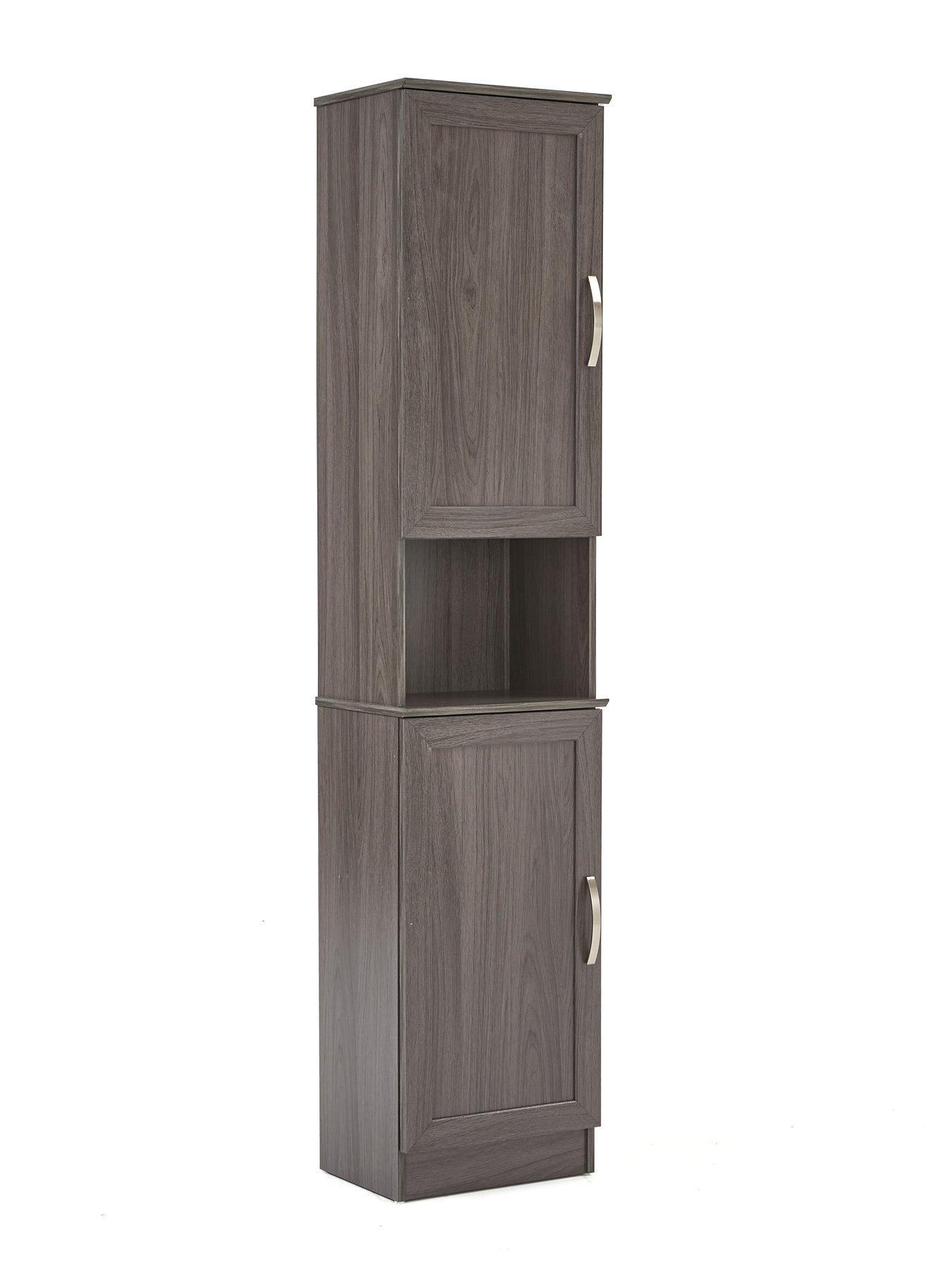 Image 5 of 7 of Very Home Caledon Tall Bathroom Cabinet - Grey Oak Effect