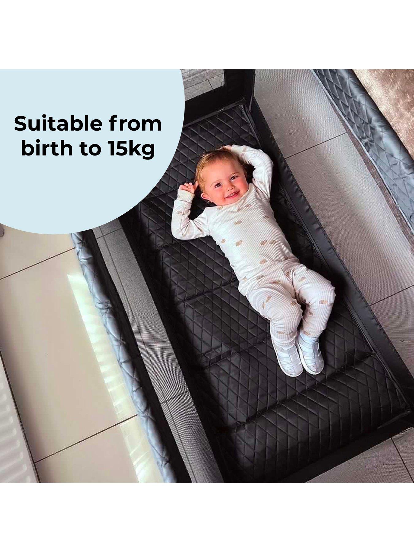 Image 6 of 8 of My Babiie MBTC1 Travel Cot - Black Quilted