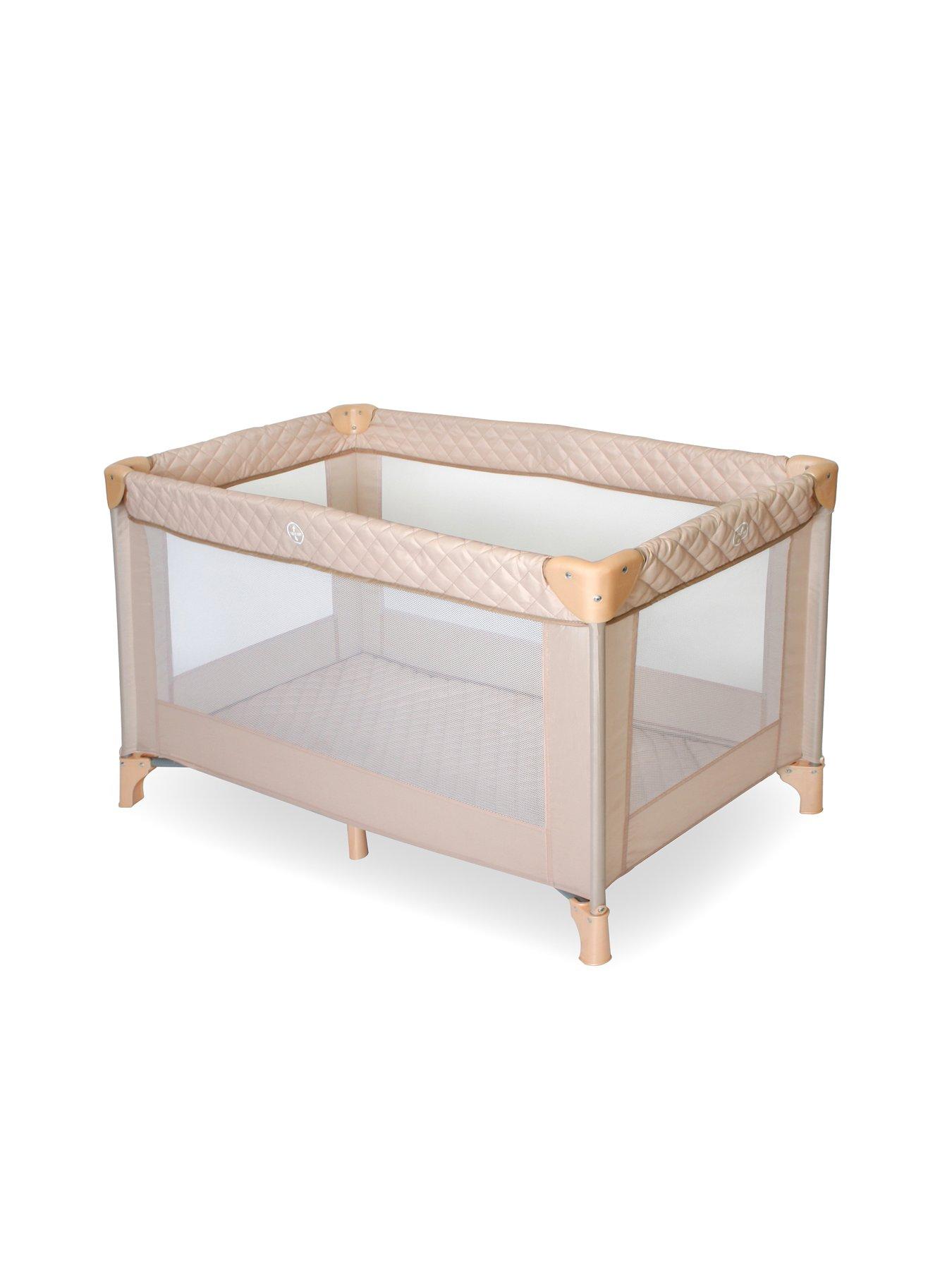 Image 1 of 8 of My Babiie My Babiie Blush Quilted Travel Cot