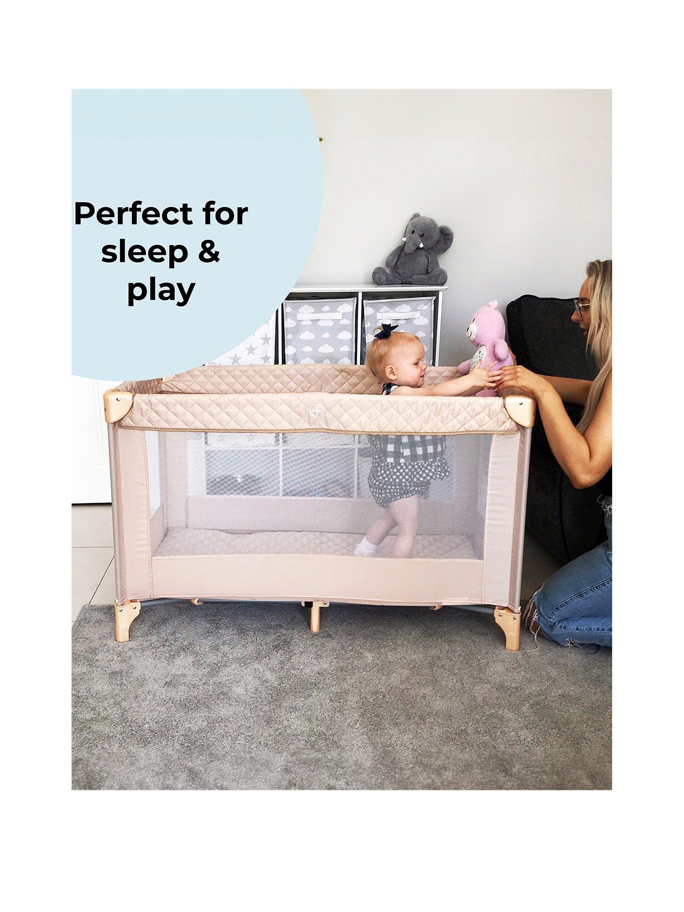 Image 2 of 8 of My Babiie My Babiie Blush Quilted Travel Cot