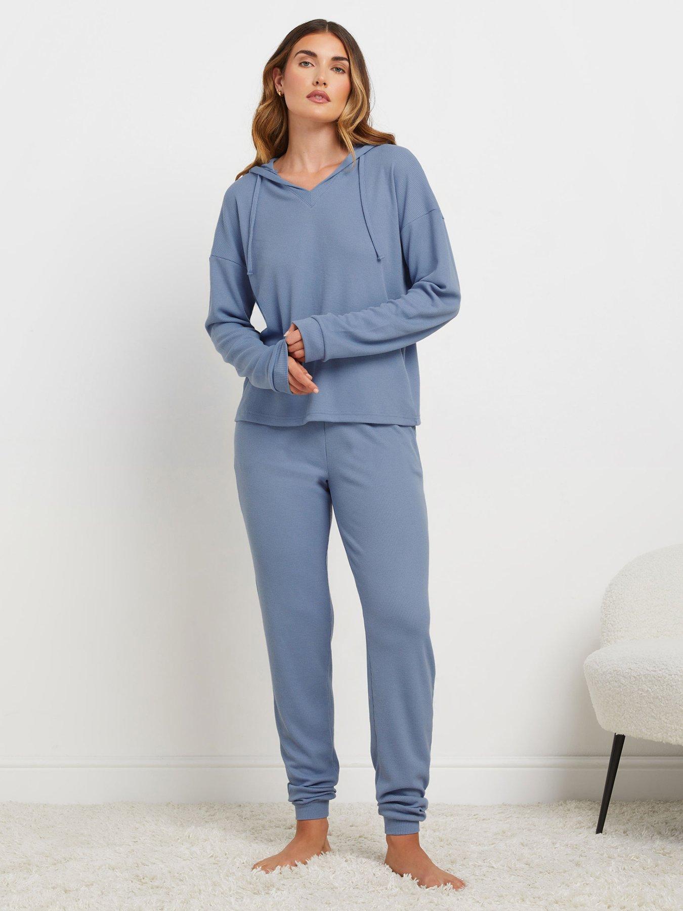 long-tall-sally-lounge-waffle-hoodie-blue