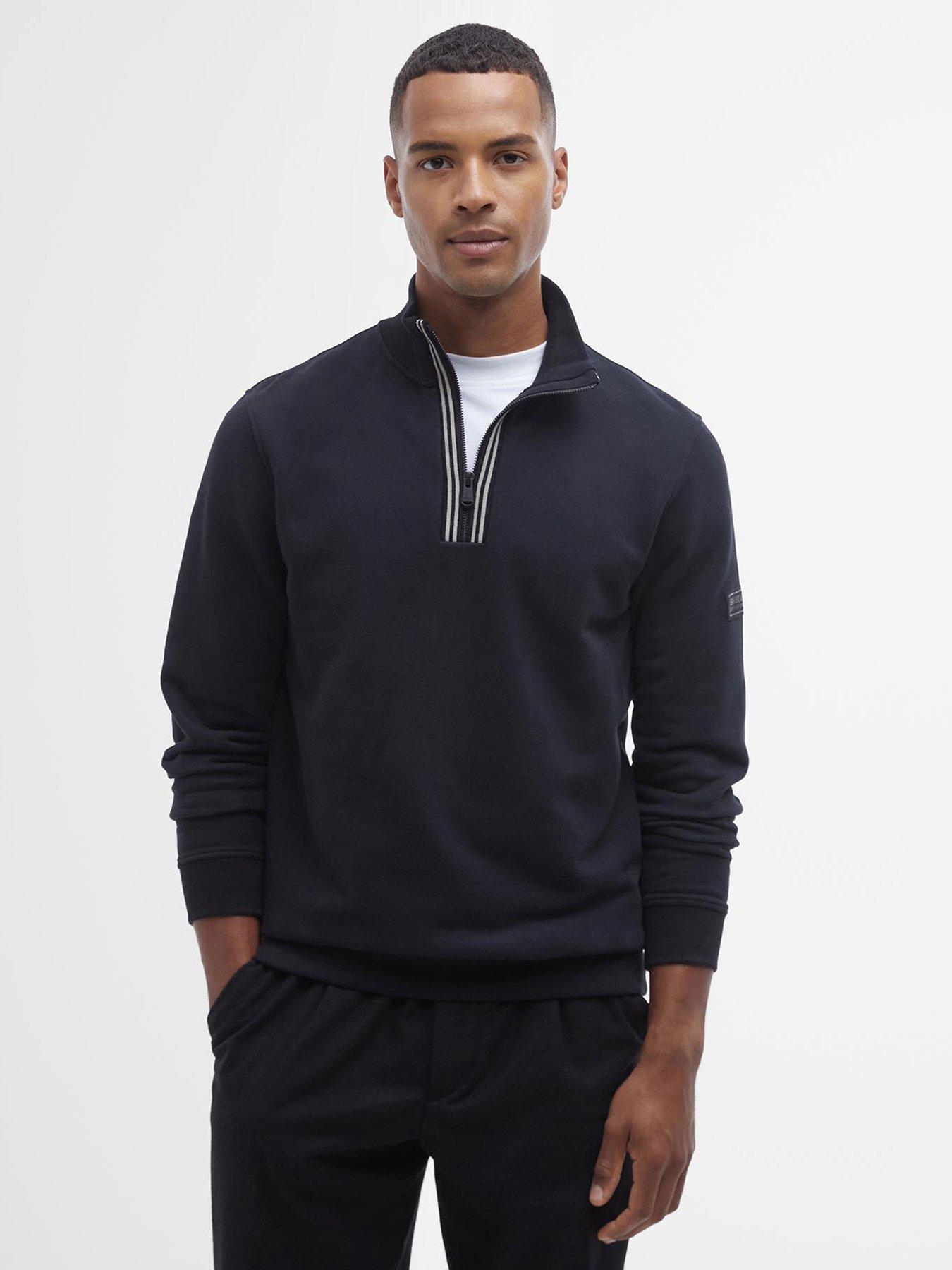 barbour-international-barbour-international-lincoln-tipped-half-zip-sweat-top-black