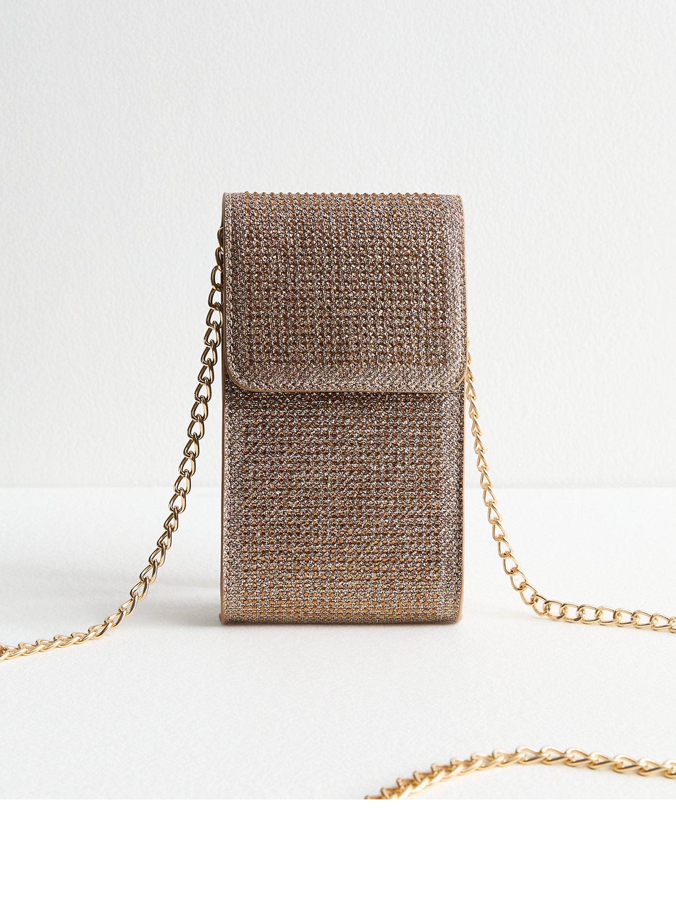 new-look-gold-diamanteacute-metallic-phone-bag