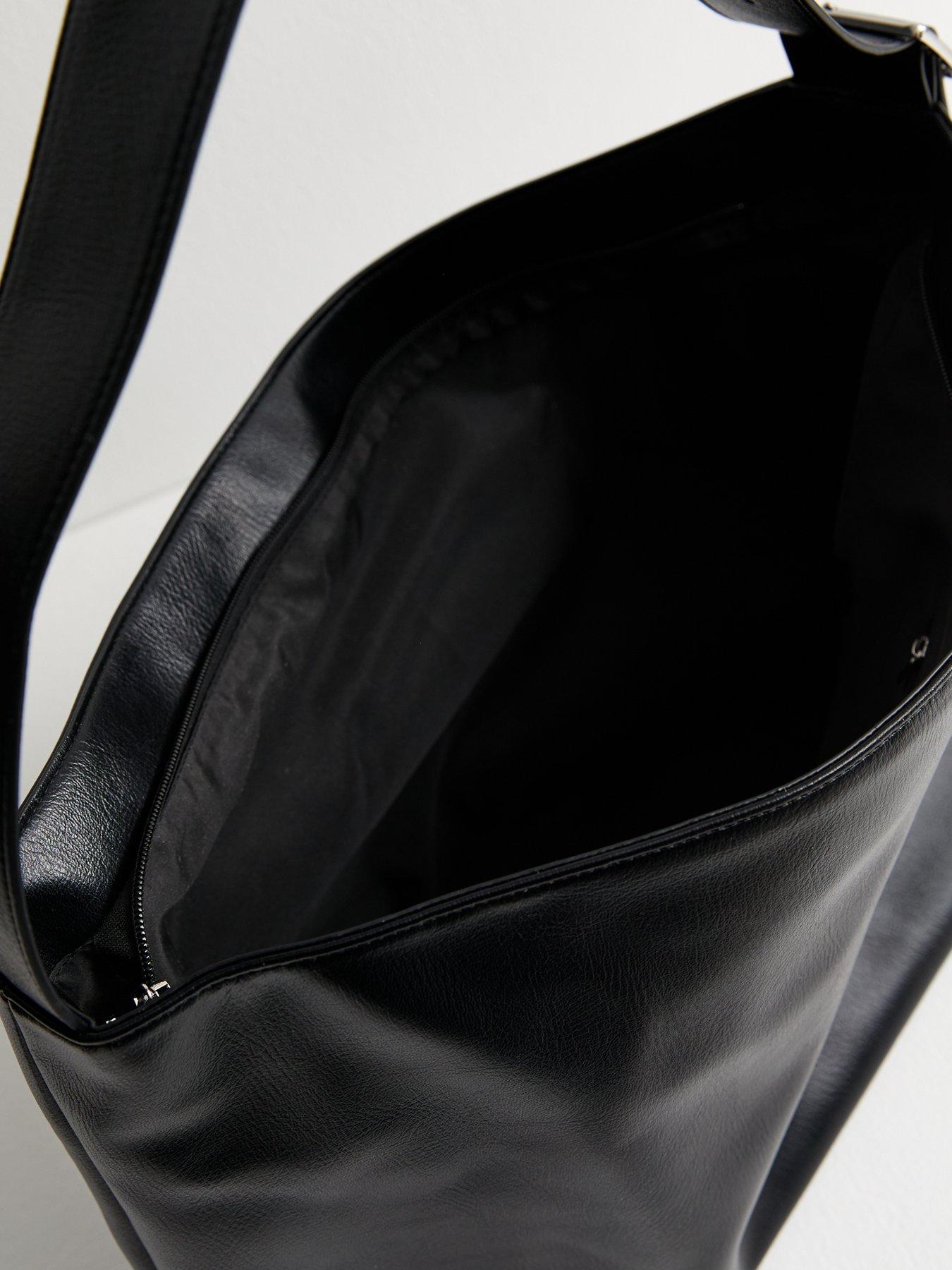 new-look-black-faux-leather-large-buckle-hobo-bagdetail