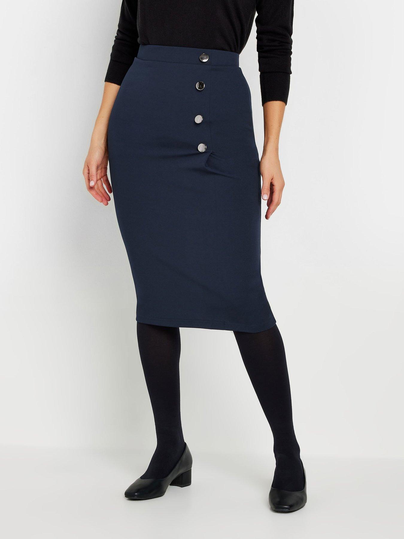 long-tall-sally-side-wrap-tailored-skirt-blue