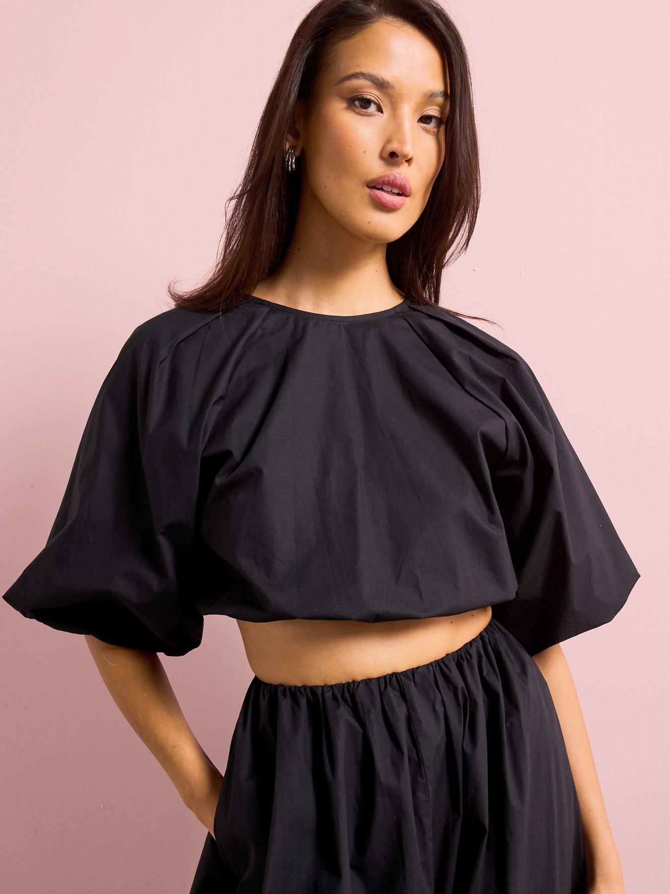 V by Very Cotton Puff Sleeve Blouse Co-ord