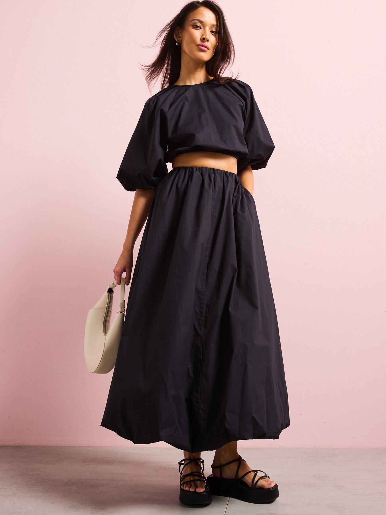 Image 3 of 6 of V by Very Cotton Puff Sleeve Blouse Co-ord