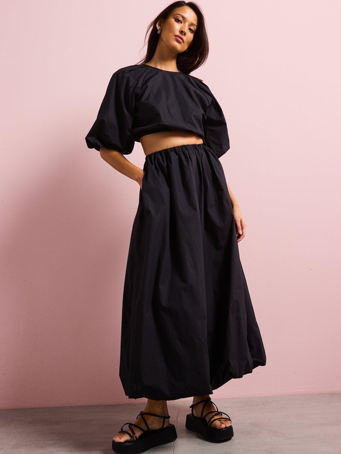 Image 5 of 6 of V by Very Cotton Puff Sleeve Blouse Co-ord