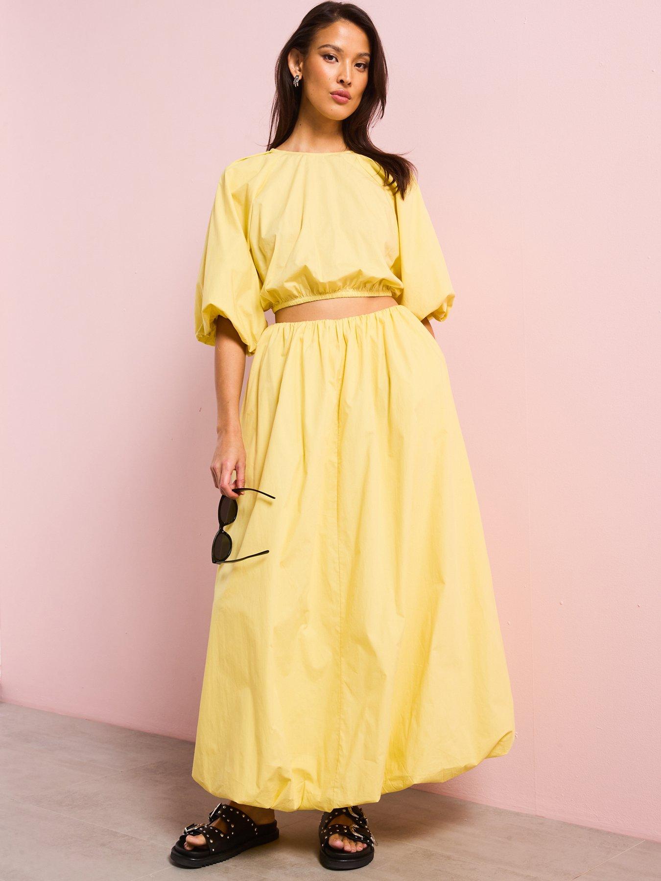 Image 3 of 6 of V by Very Cotton Puff Sleeve Blouse Co-ord