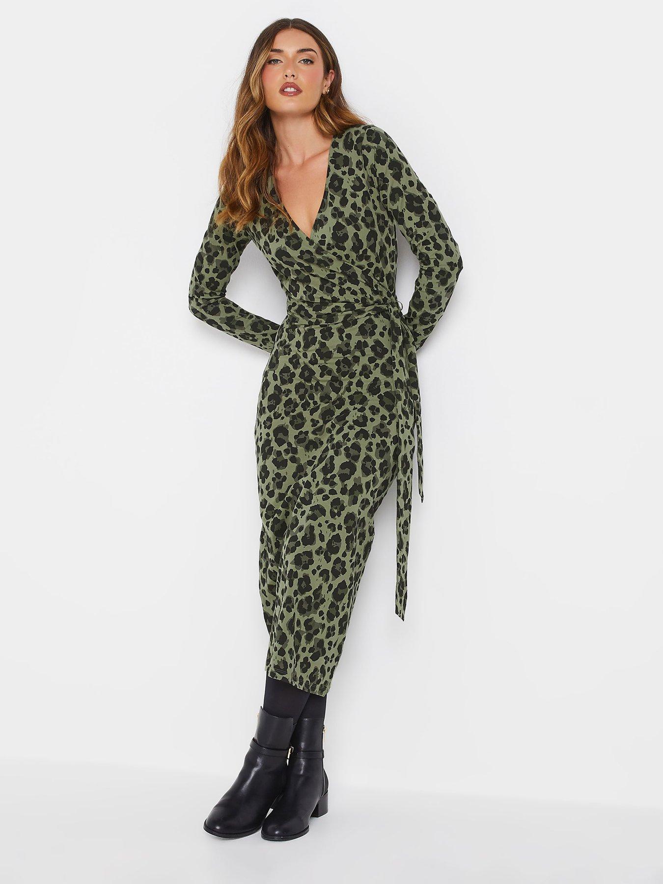 long-tall-sally-animal-wrap-midi-dress-green